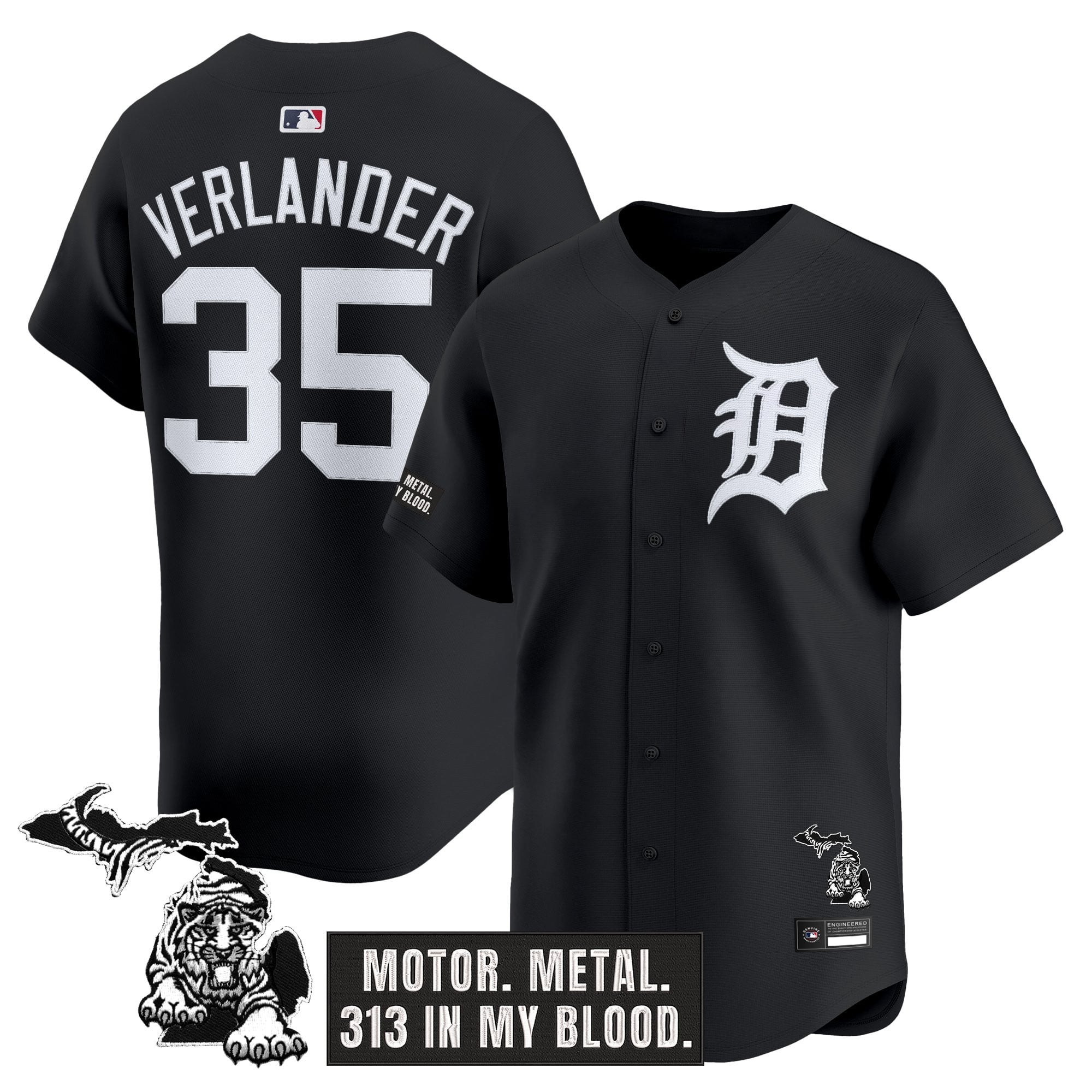 Men's Detroit Tigers 'Old English Edition' Vapor Premier Limited Jersey - All Stitched