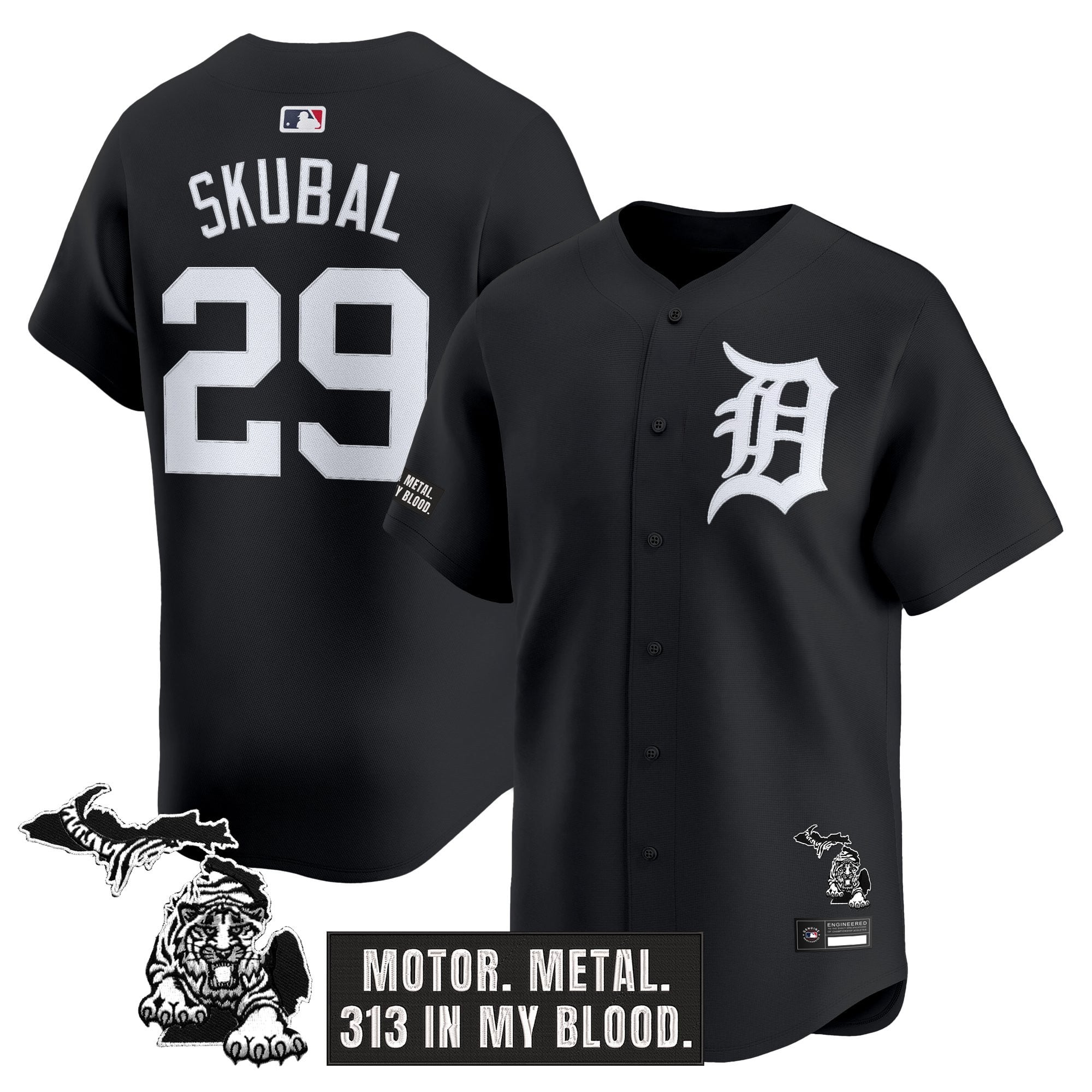 Men's Detroit Tigers 'Old English Edition' Vapor Premier Limited Jersey - All Stitched