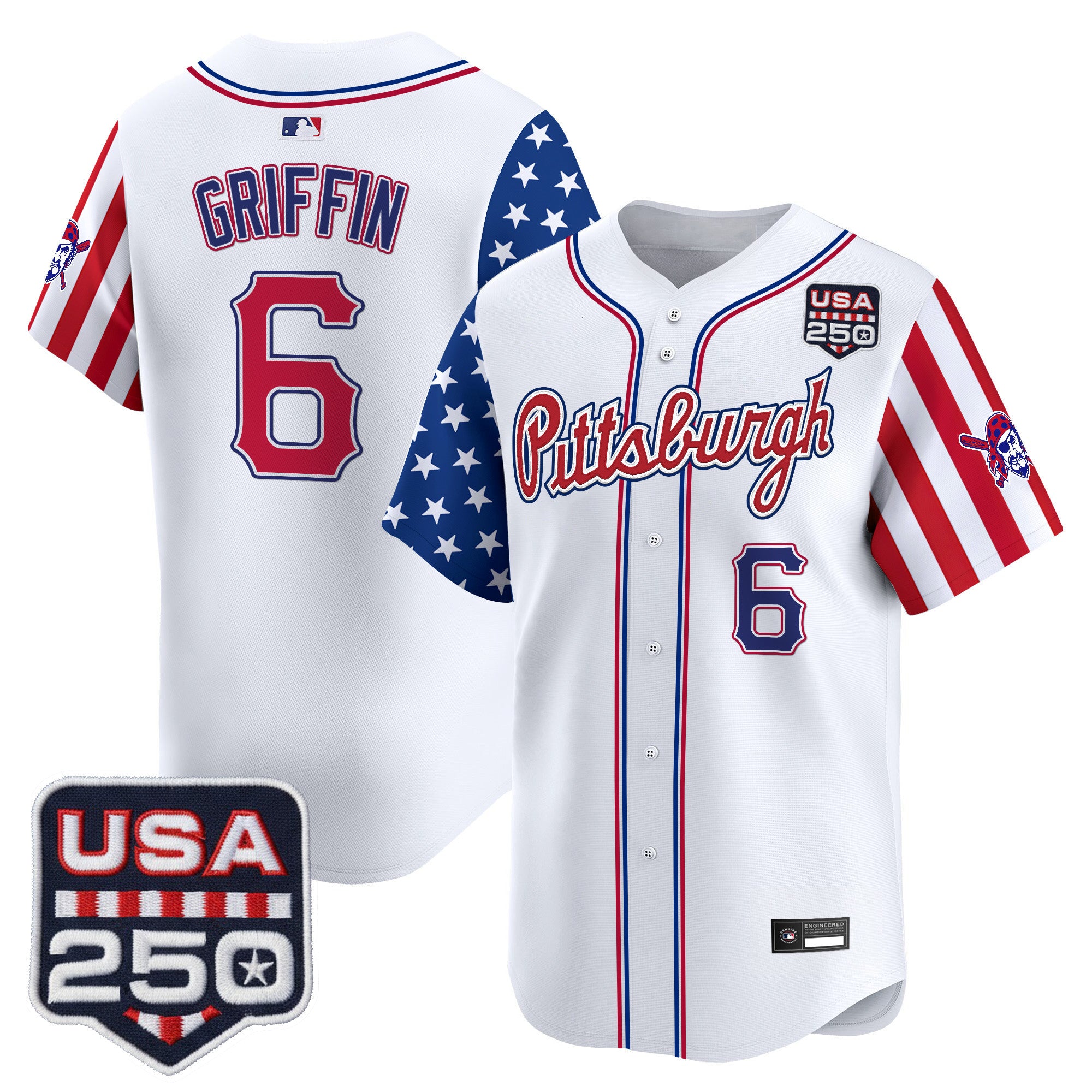 Men's Pittsburgh Pirates "America250 Edition" Vapor Premier Limited Jersey - All Stitched