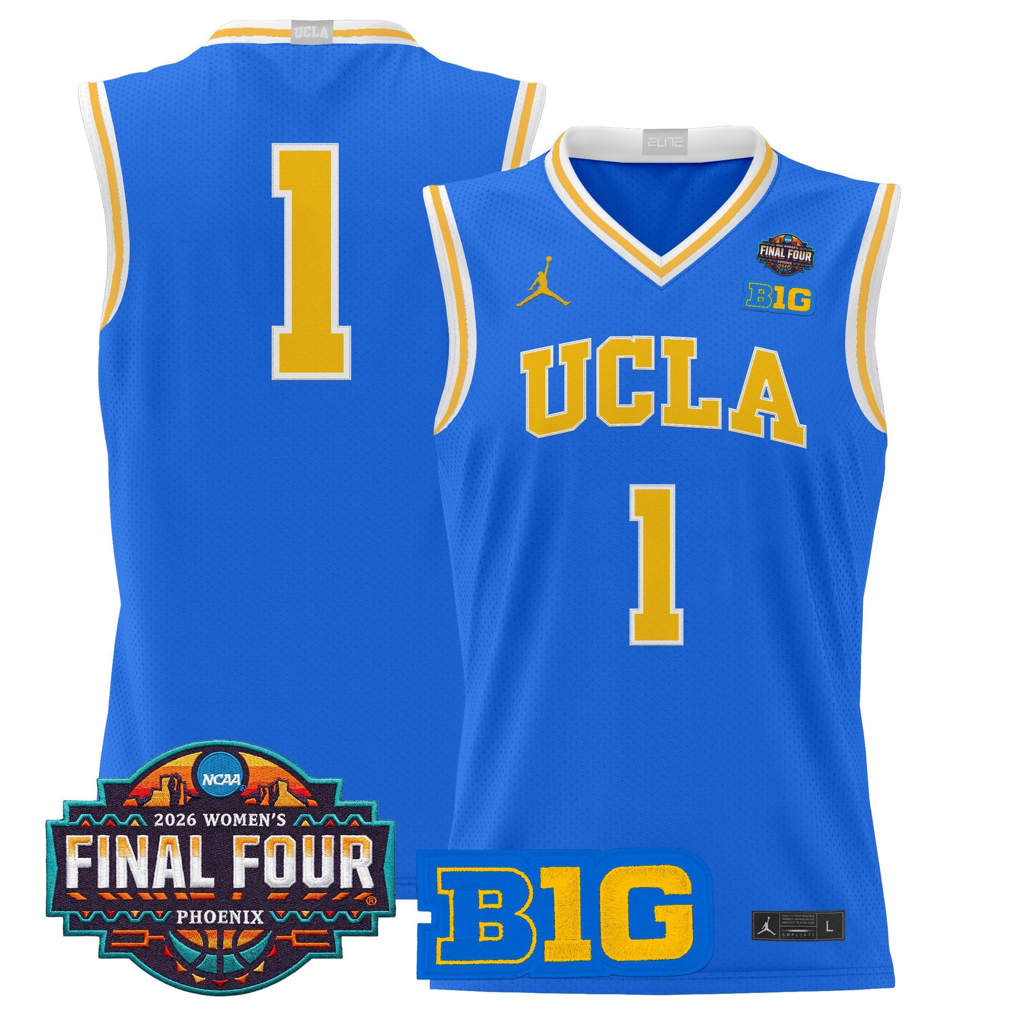 Men's size UCLA Bruins 2026 Women's Tournament Final Four Basketball Jersey - All Stitched
