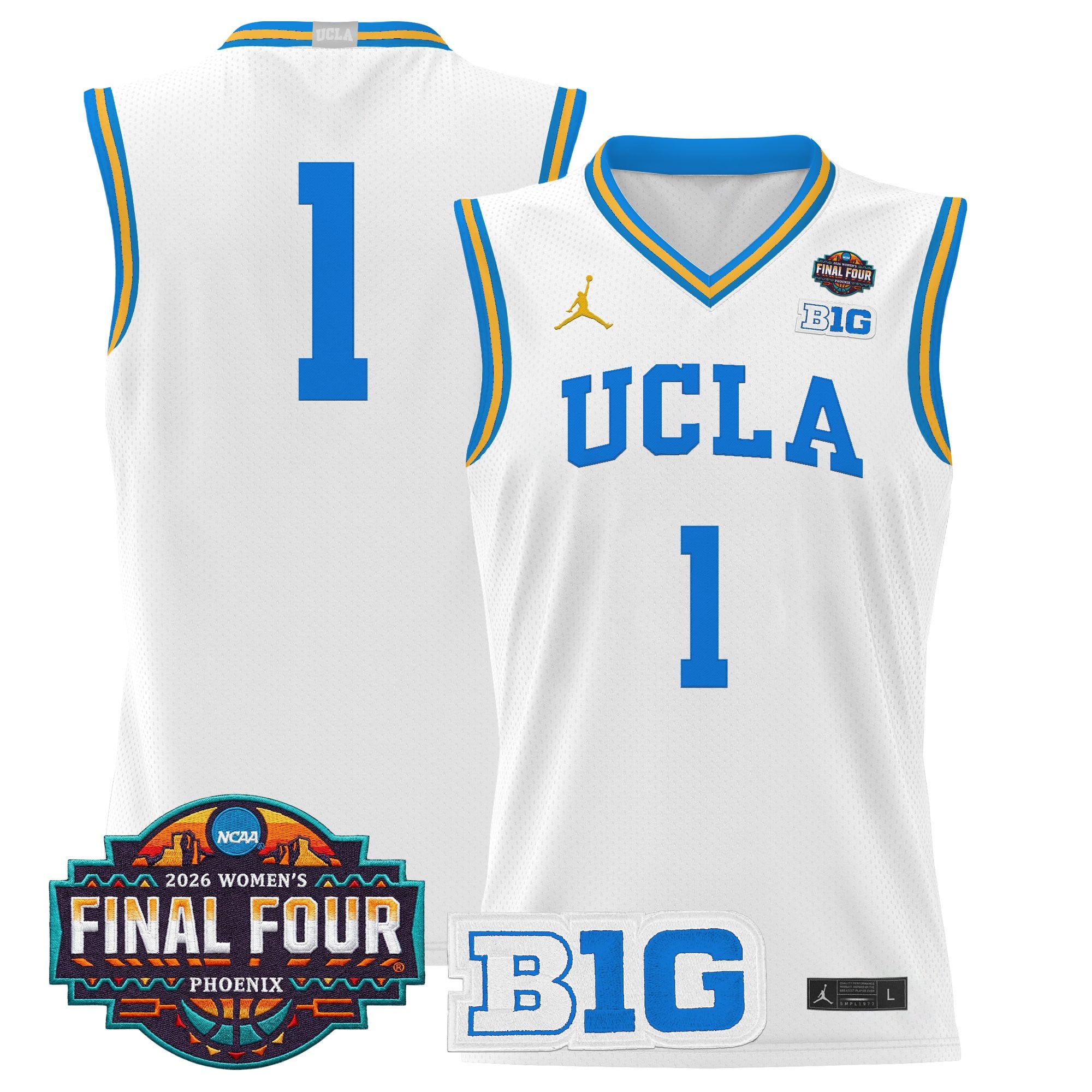 Men's size UCLA Bruins 2026 Women's Tournament Final Four Basketball Jersey - All Stitched