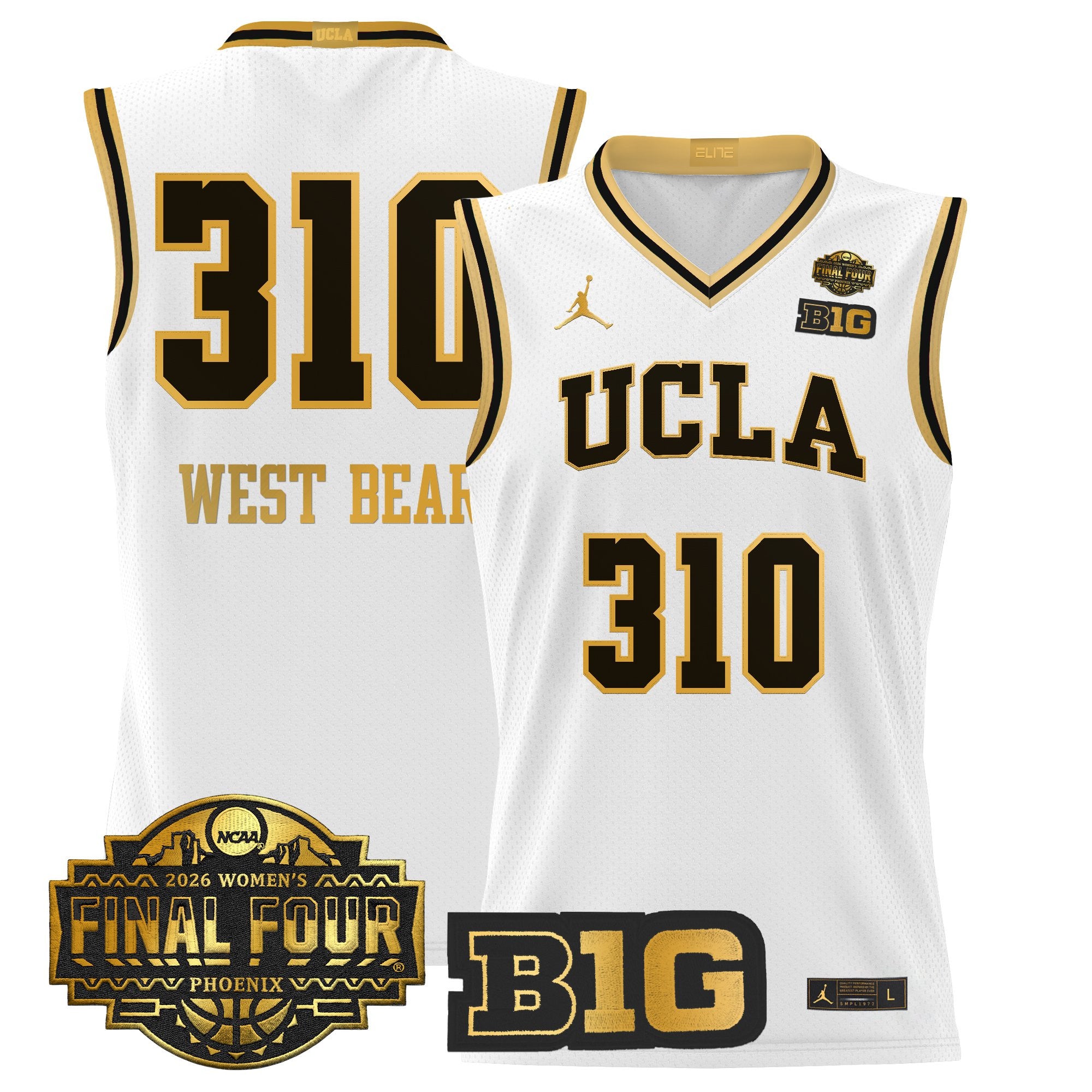 Men's size UCLA Bruins 2026 Women's Tournament Final Four Basketball Jersey - All Stitched