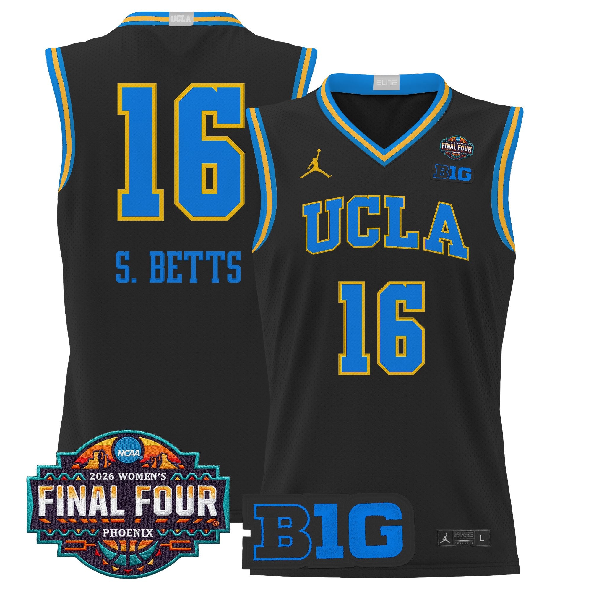 Men's size UCLA Bruins 2026 Women's Tournament Final Four Basketball Jersey - All Stitched