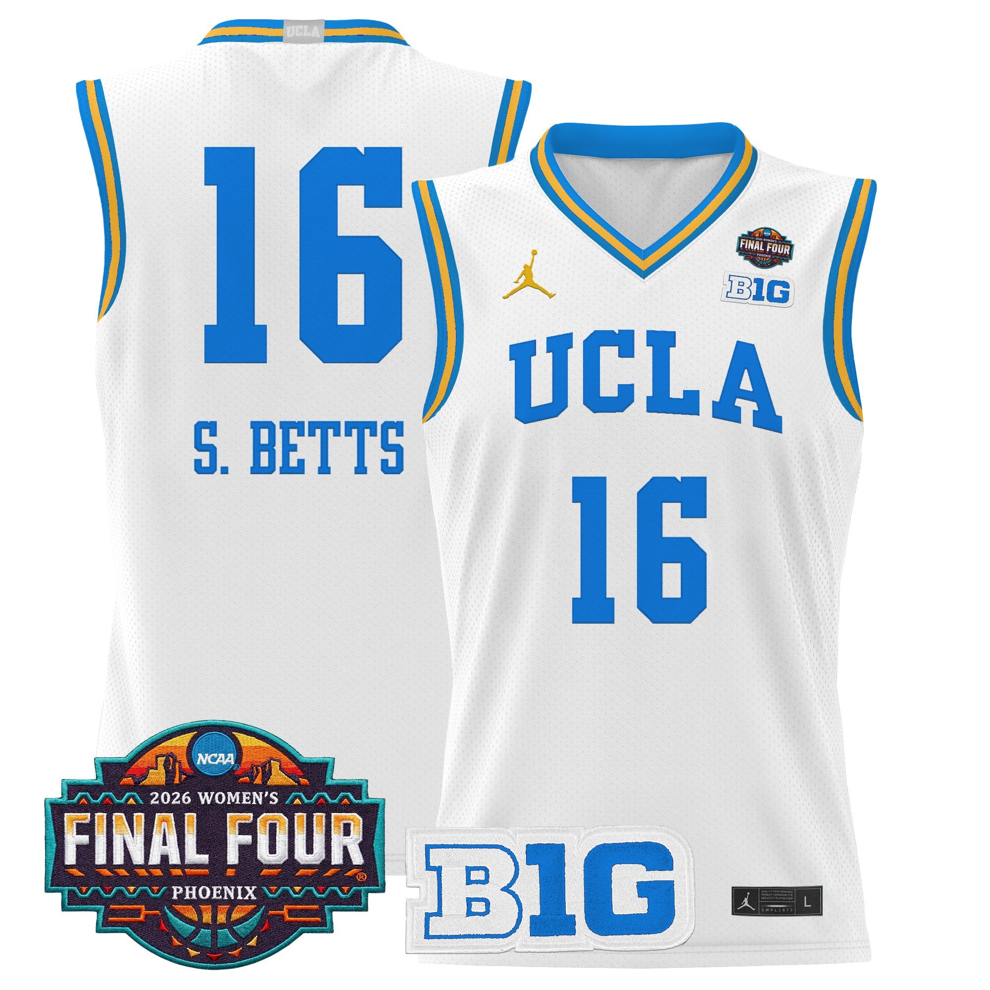 Men's size UCLA Bruins 2026 Women's Tournament Final Four Basketball Jersey - All Stitched