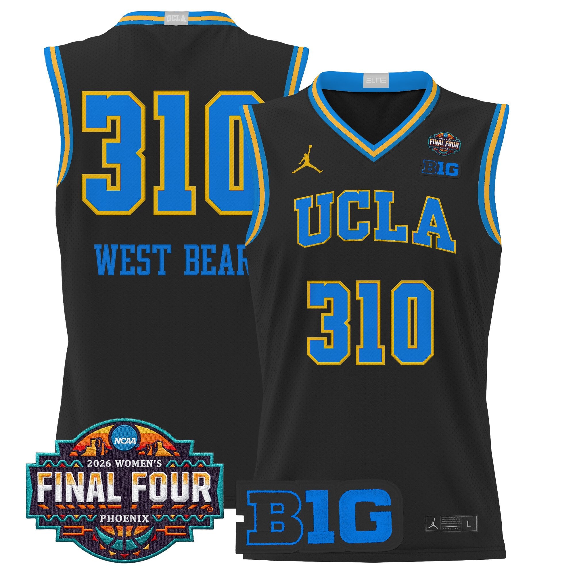 Men's size UCLA Bruins 2026 Women's Tournament Final Four Basketball Jersey - All Stitched