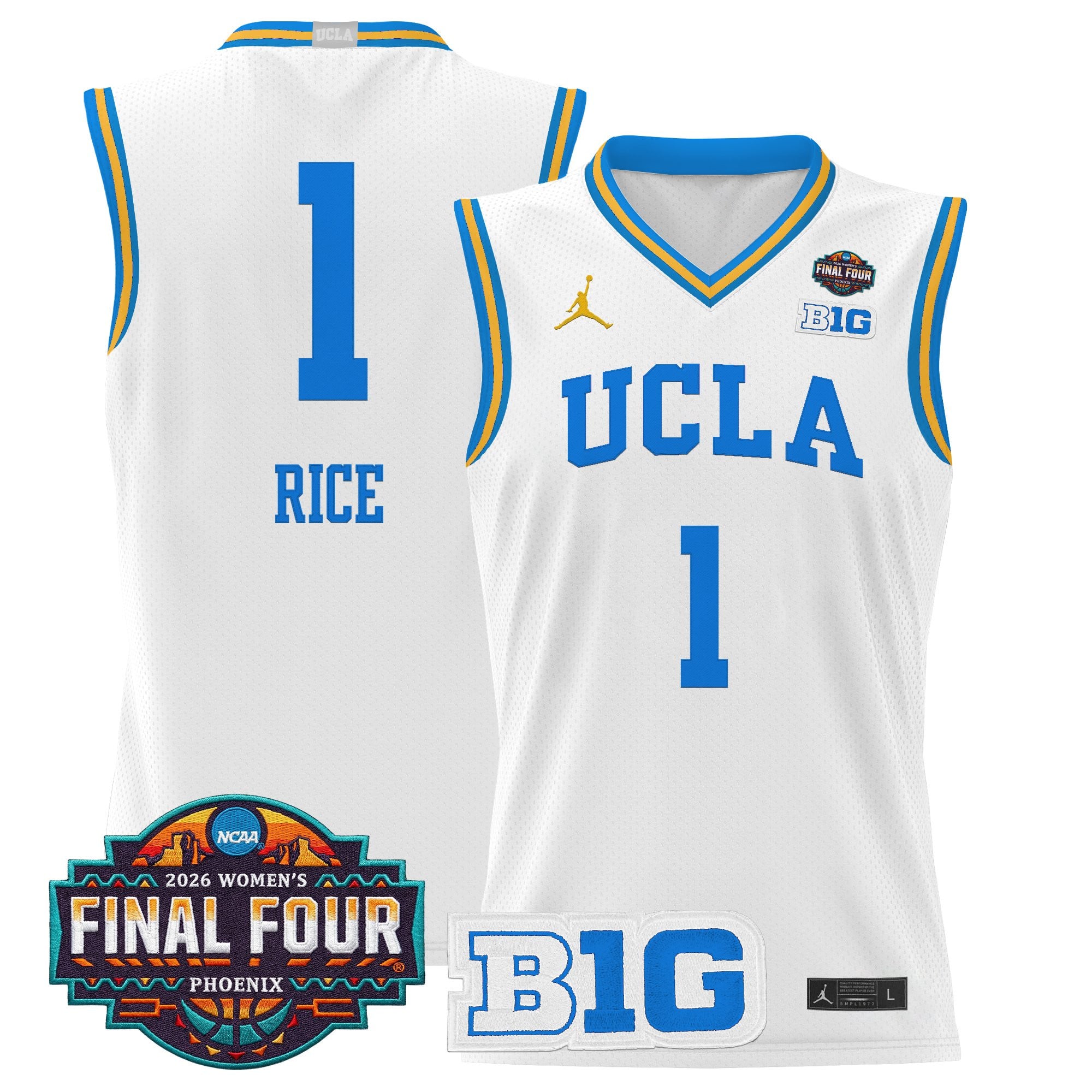 Men's size UCLA Bruins 2026 Women's Tournament Final Four Basketball Jersey - All Stitched