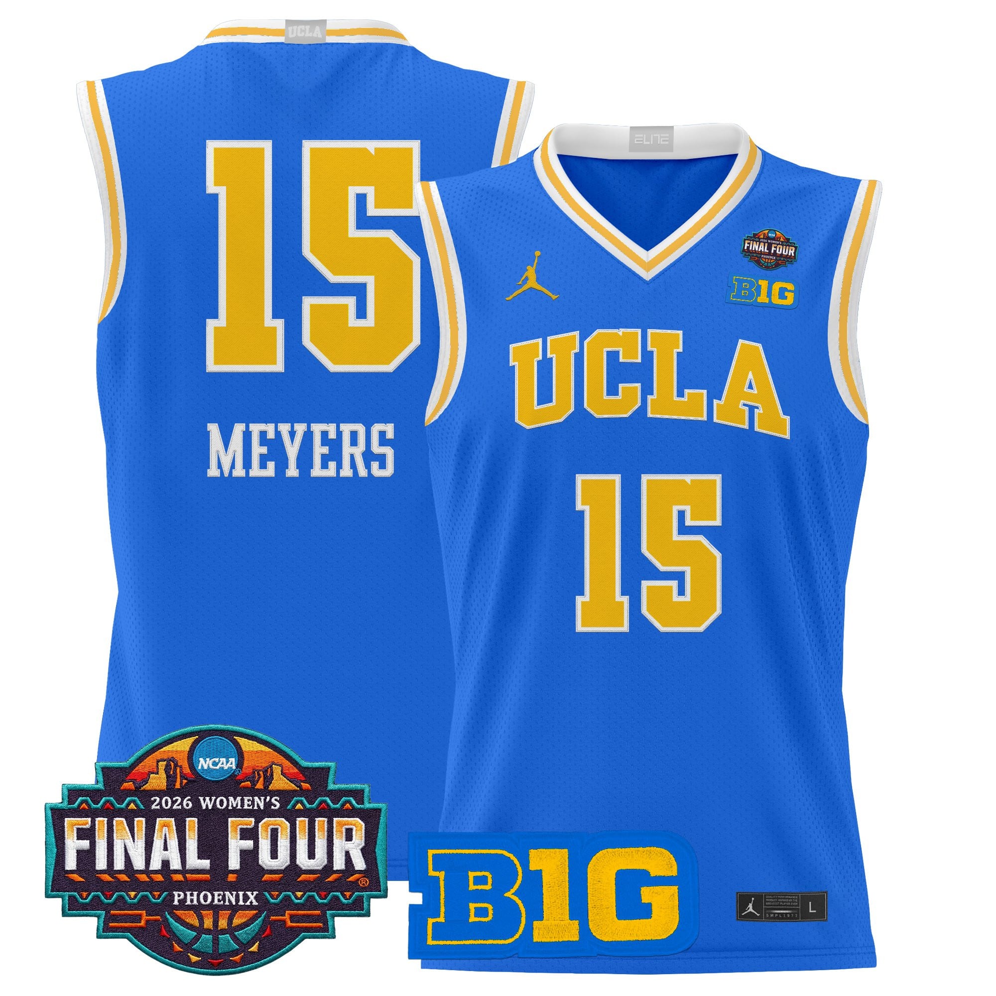 Men's size UCLA Bruins 2026 Women's Tournament Final Four Basketball Jersey - All Stitched