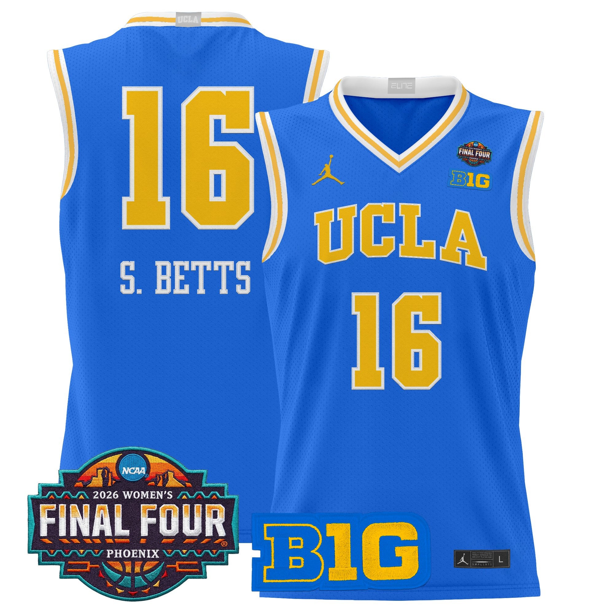 Men's size UCLA Bruins 2026 Women's Tournament Final Four Basketball Jersey - All Stitched