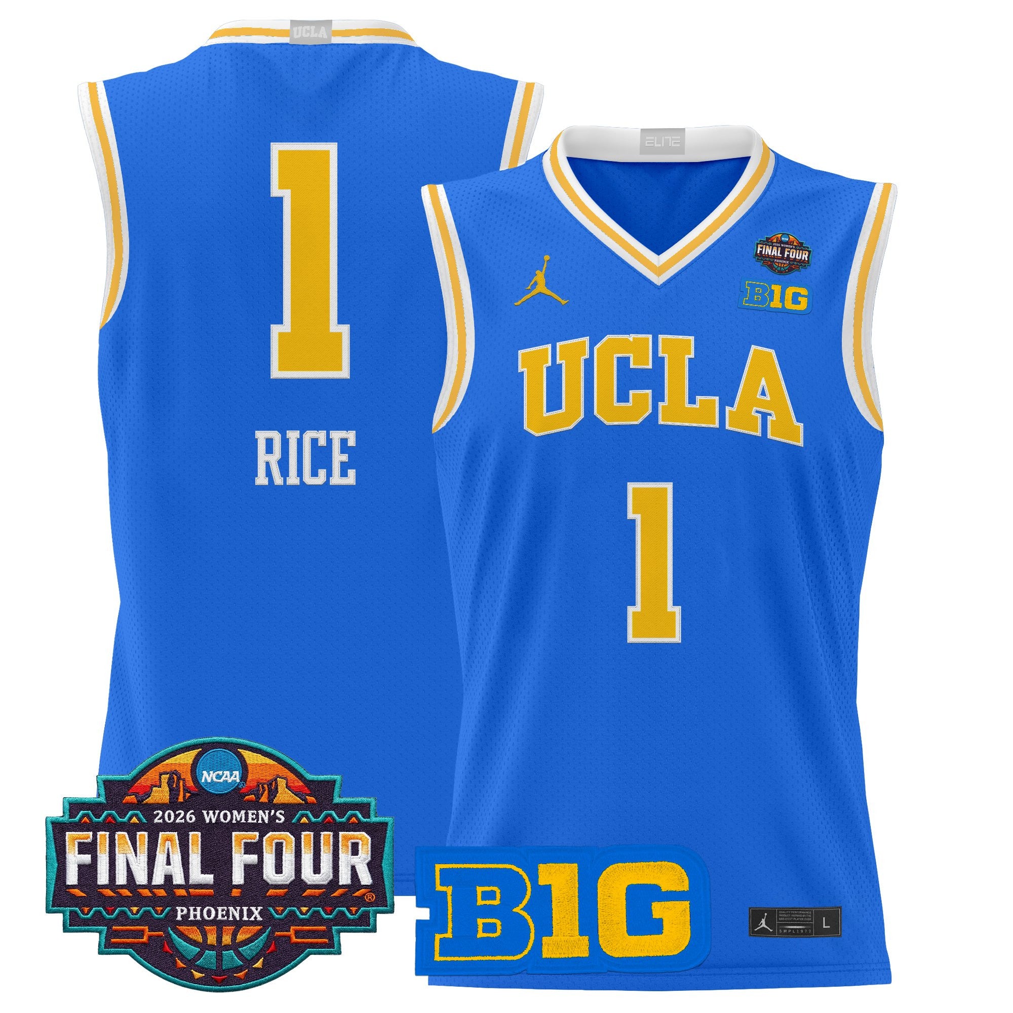 Men's size UCLA Bruins 2026 Women's Tournament Final Four Basketball Jersey - All Stitched