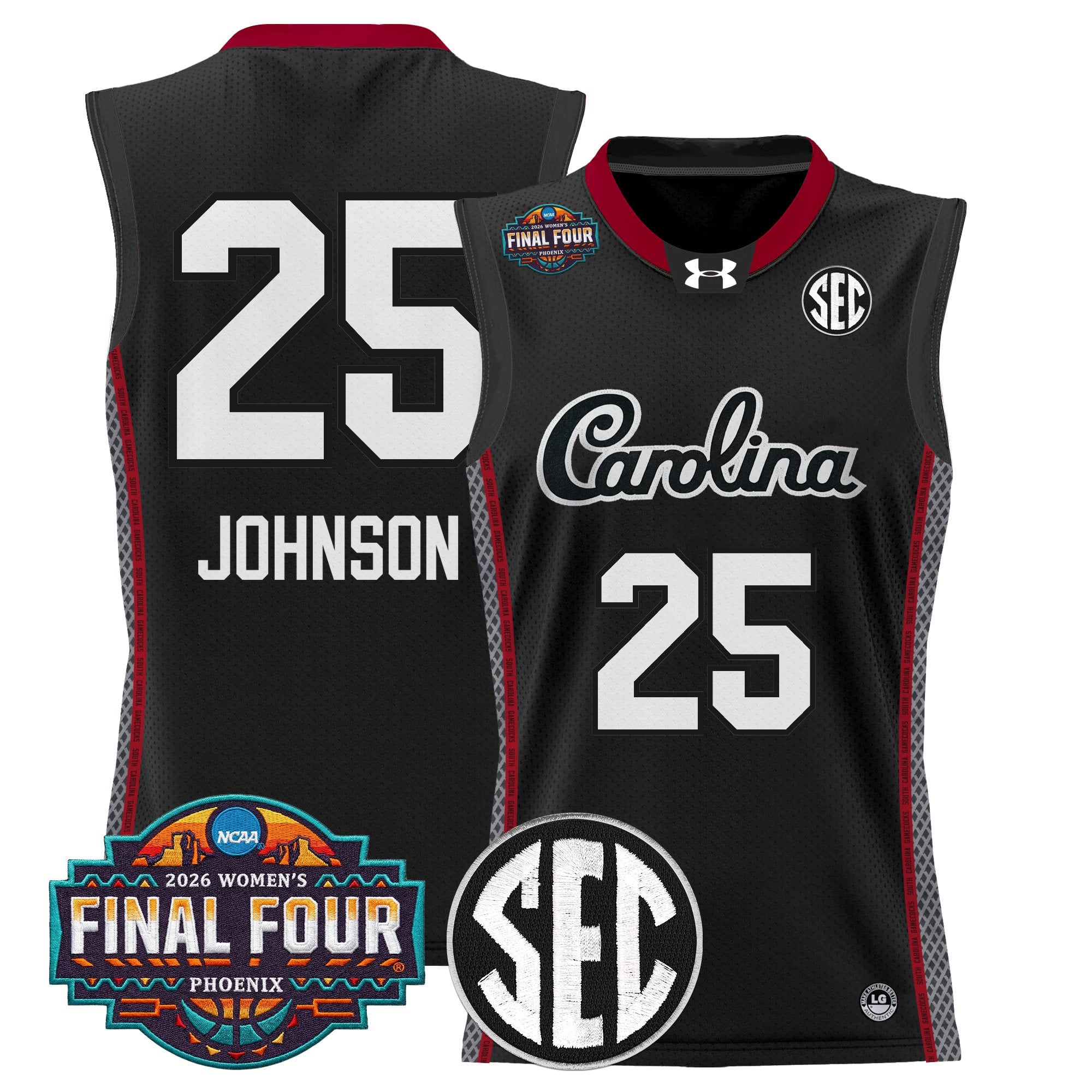 Men's Size South Carolina Gamecocks 2026 Women's Tournament Final Four Basketball Jersey - All Stitched
