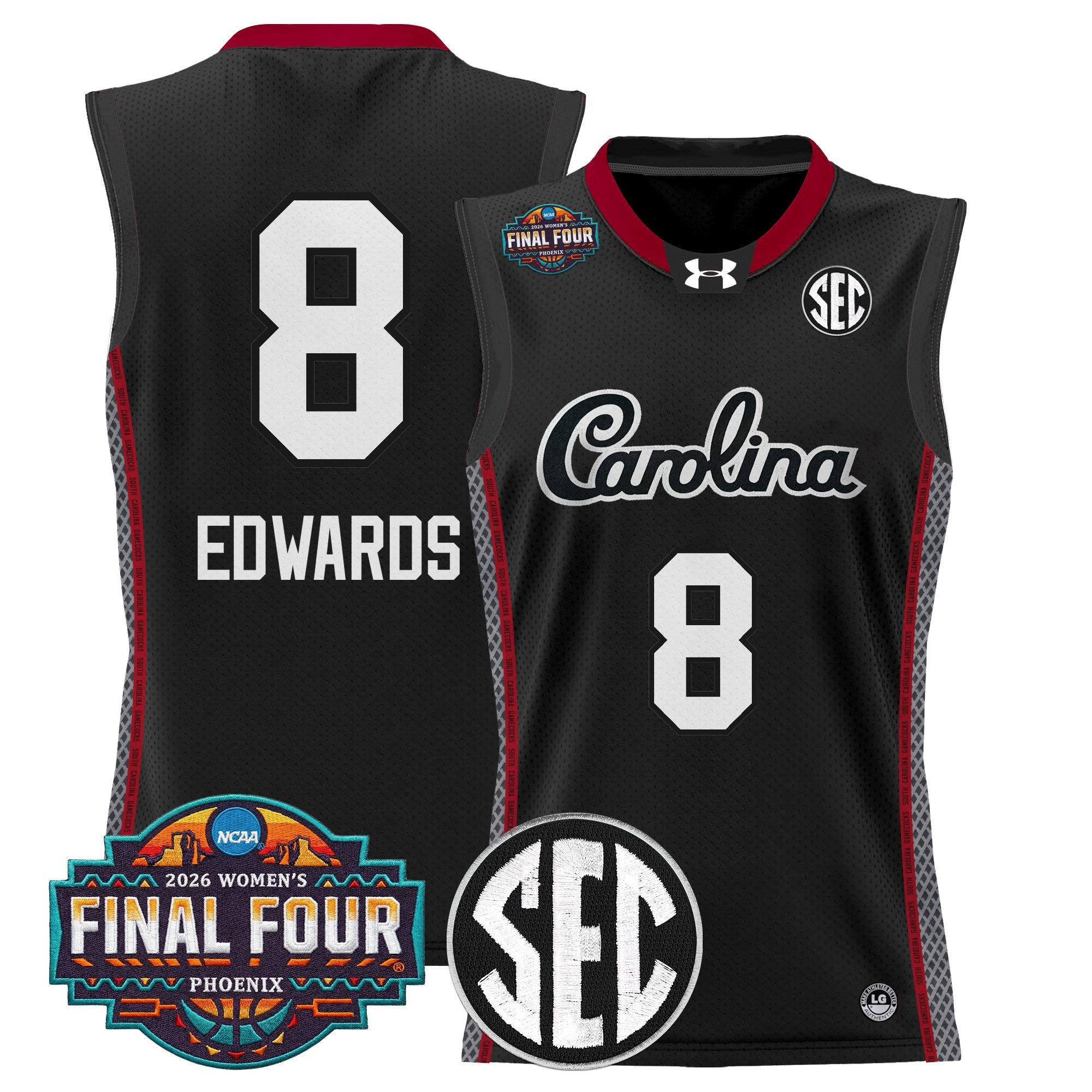Men's Size South Carolina Gamecocks 2026 Women's Tournament Final Four Basketball Jersey - All Stitched