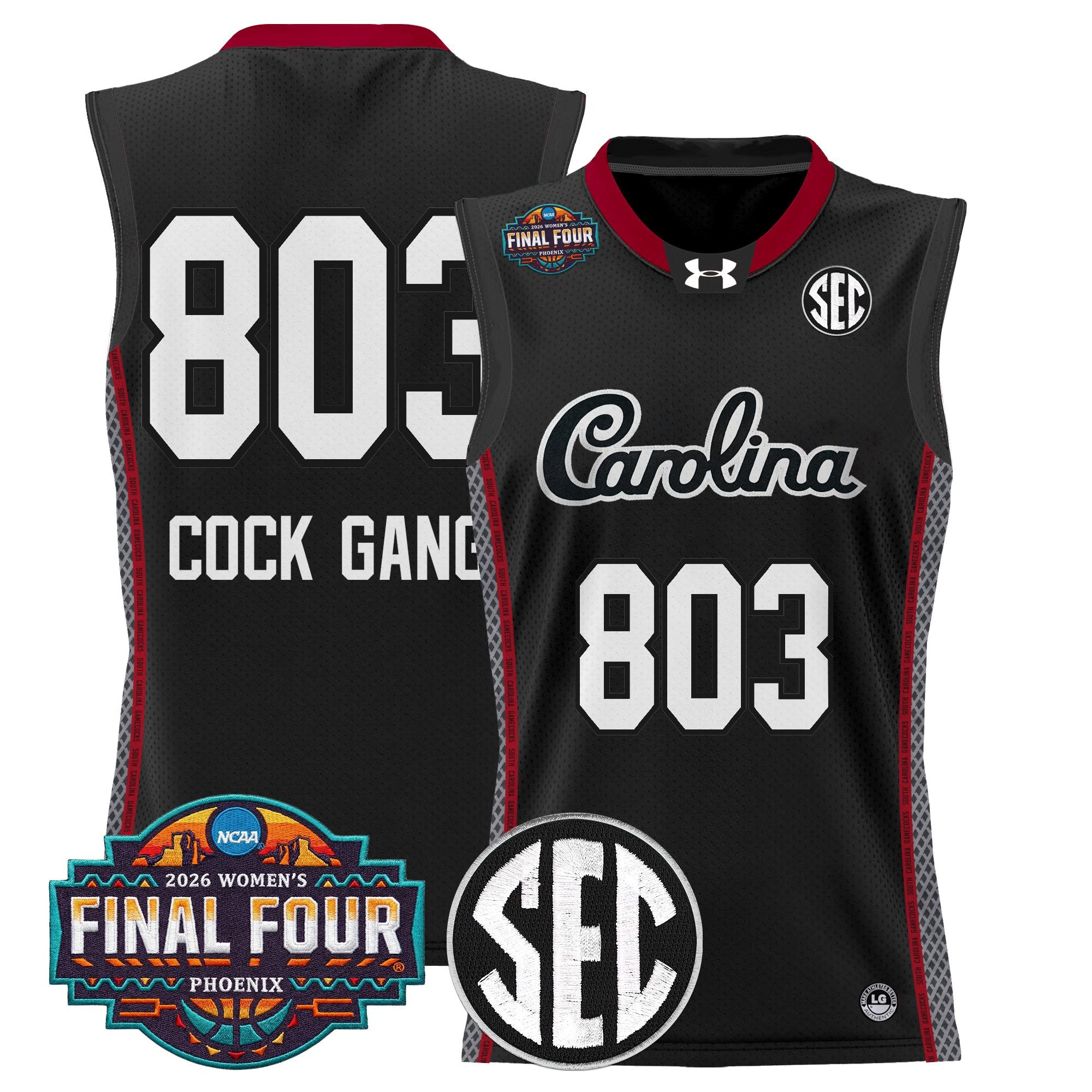 Men's Size South Carolina Gamecocks 2026 Women's Tournament Final Four Basketball Jersey - All Stitched