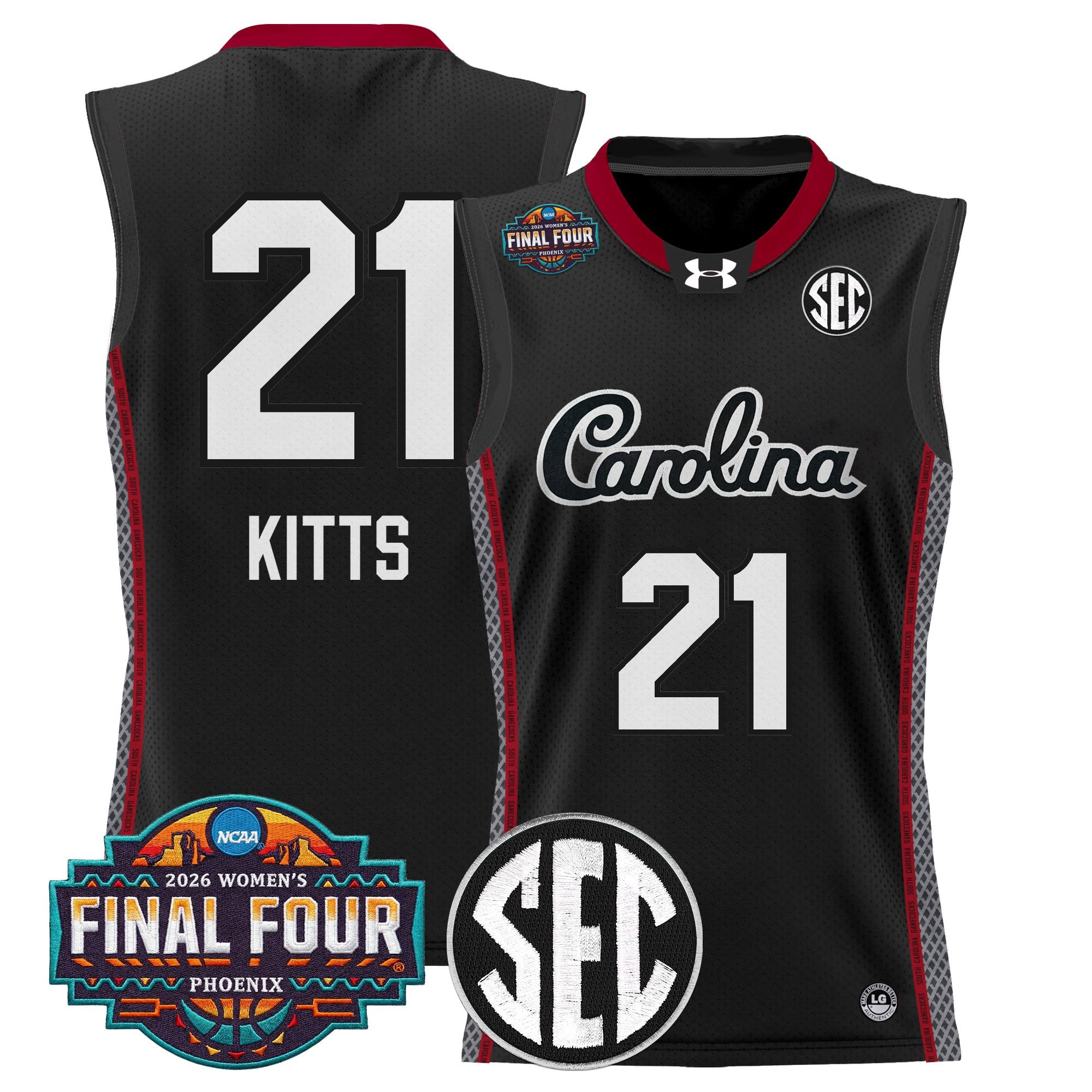 Men's Size South Carolina Gamecocks 2026 Women's Tournament Final Four Basketball Jersey - All Stitched