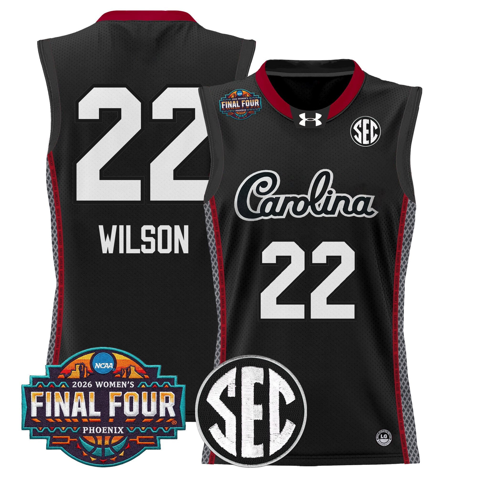 Men's Size South Carolina Gamecocks 2026 Women's Tournament Final Four Basketball Jersey - All Stitched