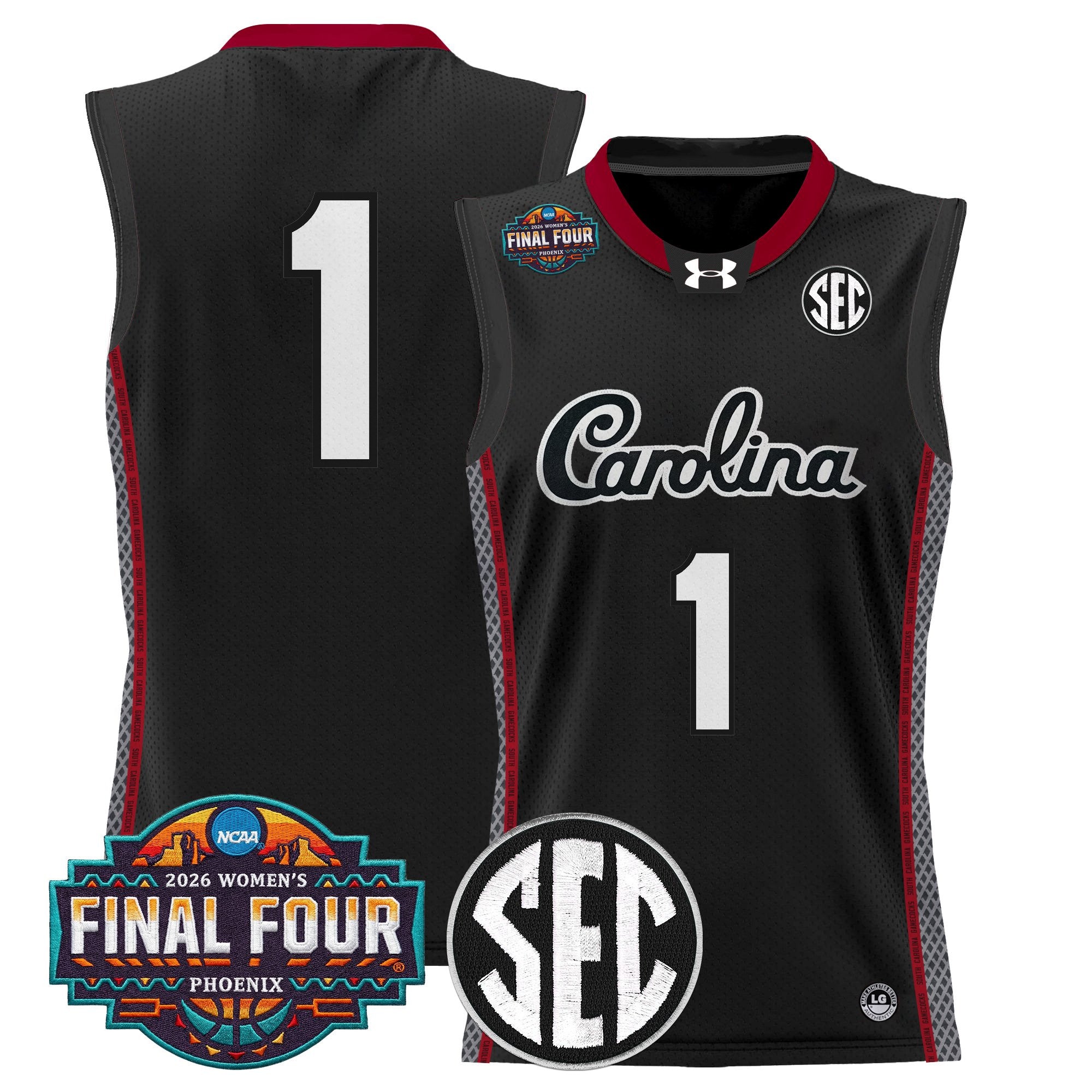 Men's Size South Carolina Gamecocks 2026 Women's Tournament Final Four Basketball Jersey - All Stitched