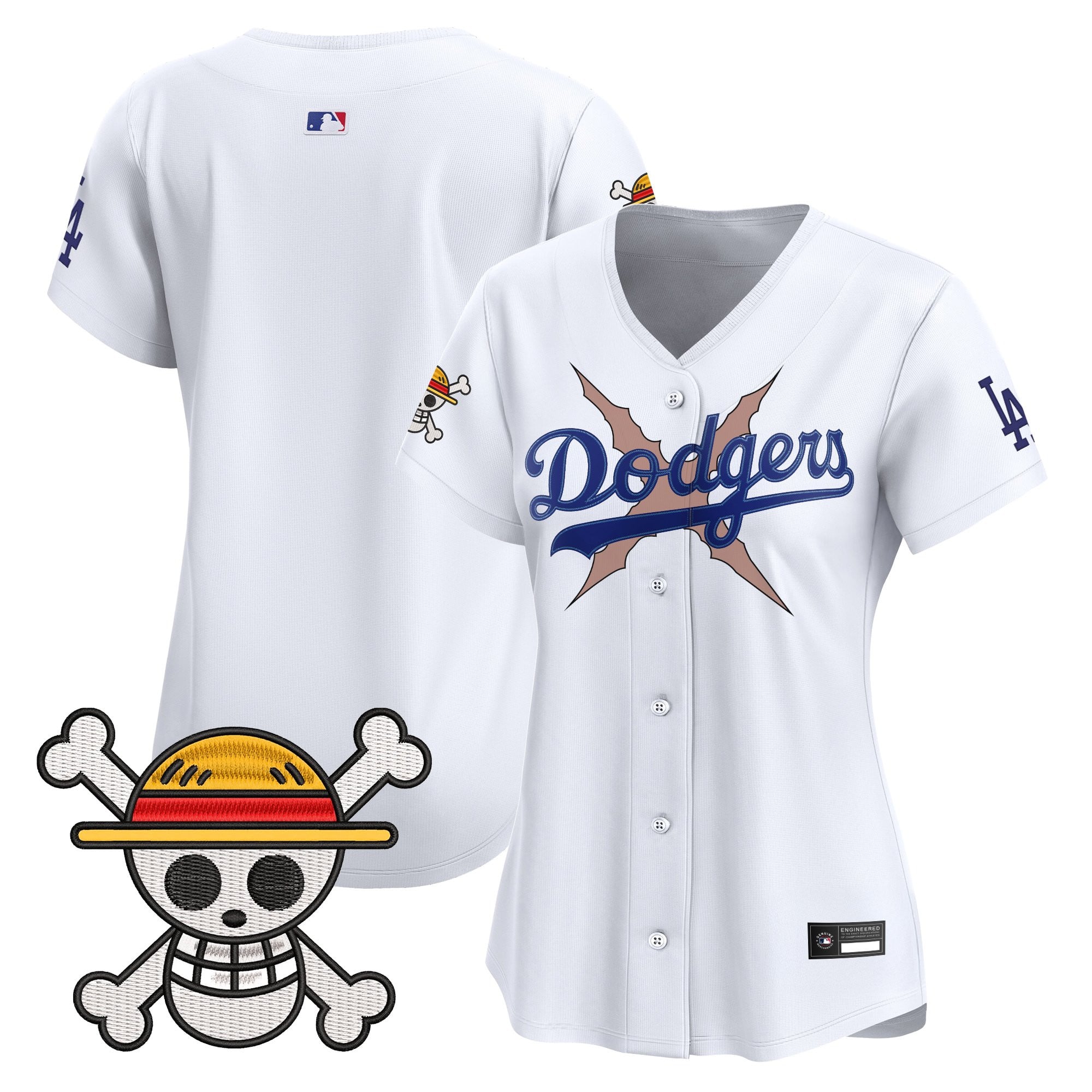 Women's Los Angeles Dodgers x One Piece Vapor Premier Limited Jersey - Stitched