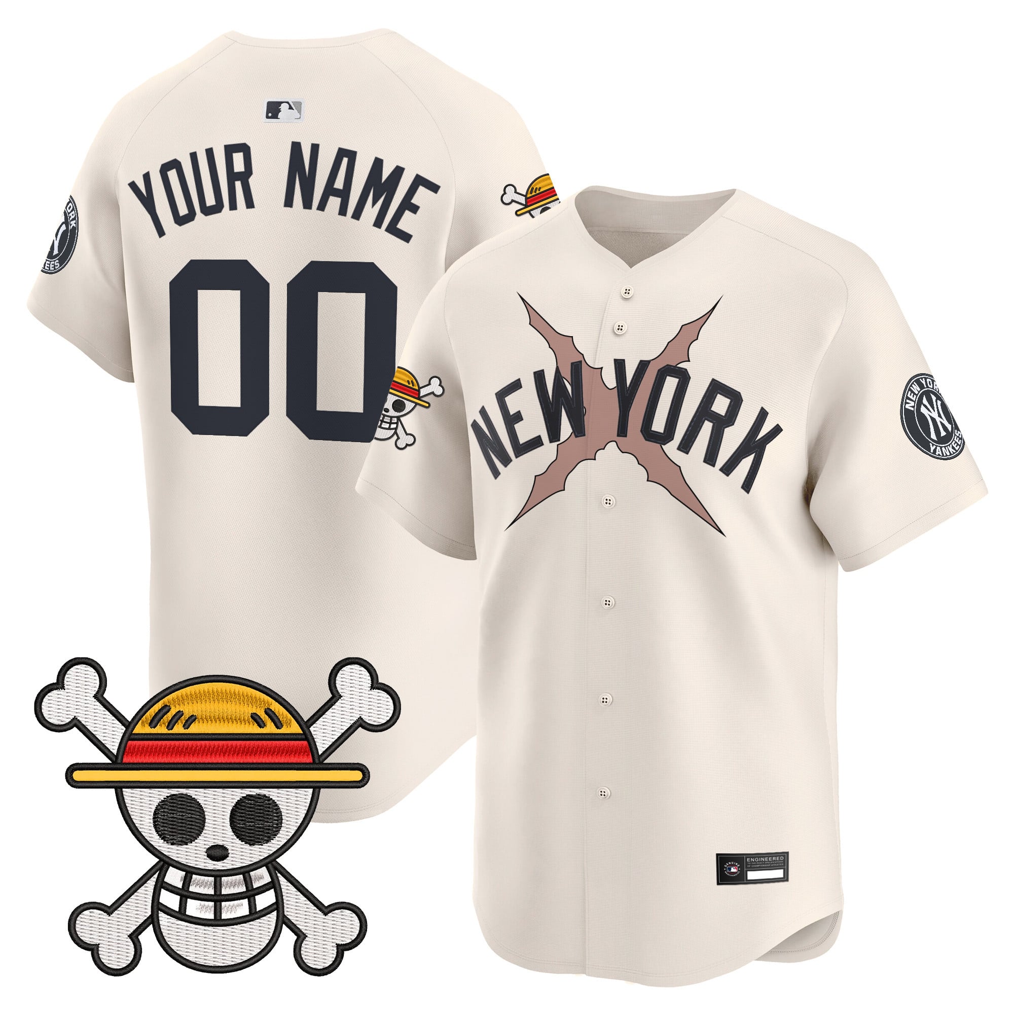New York Yankees x One Piece Vapor Premier Limited Custom Jersey - Stitched