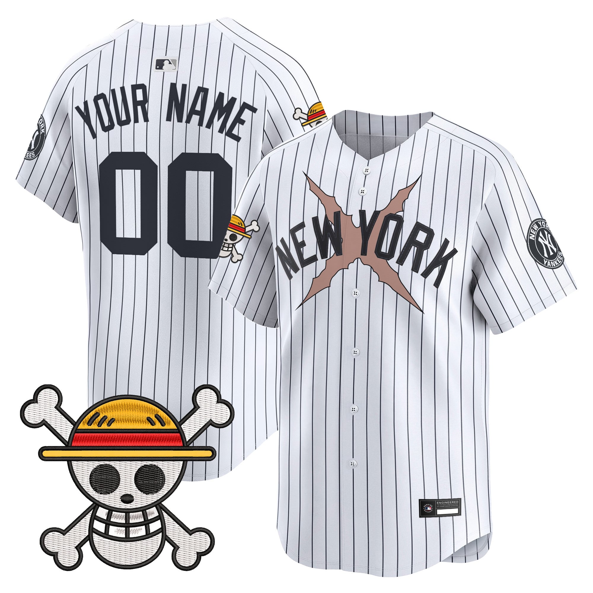 New York Yankees x One Piece Vapor Premier Limited Custom Jersey - Stitched
