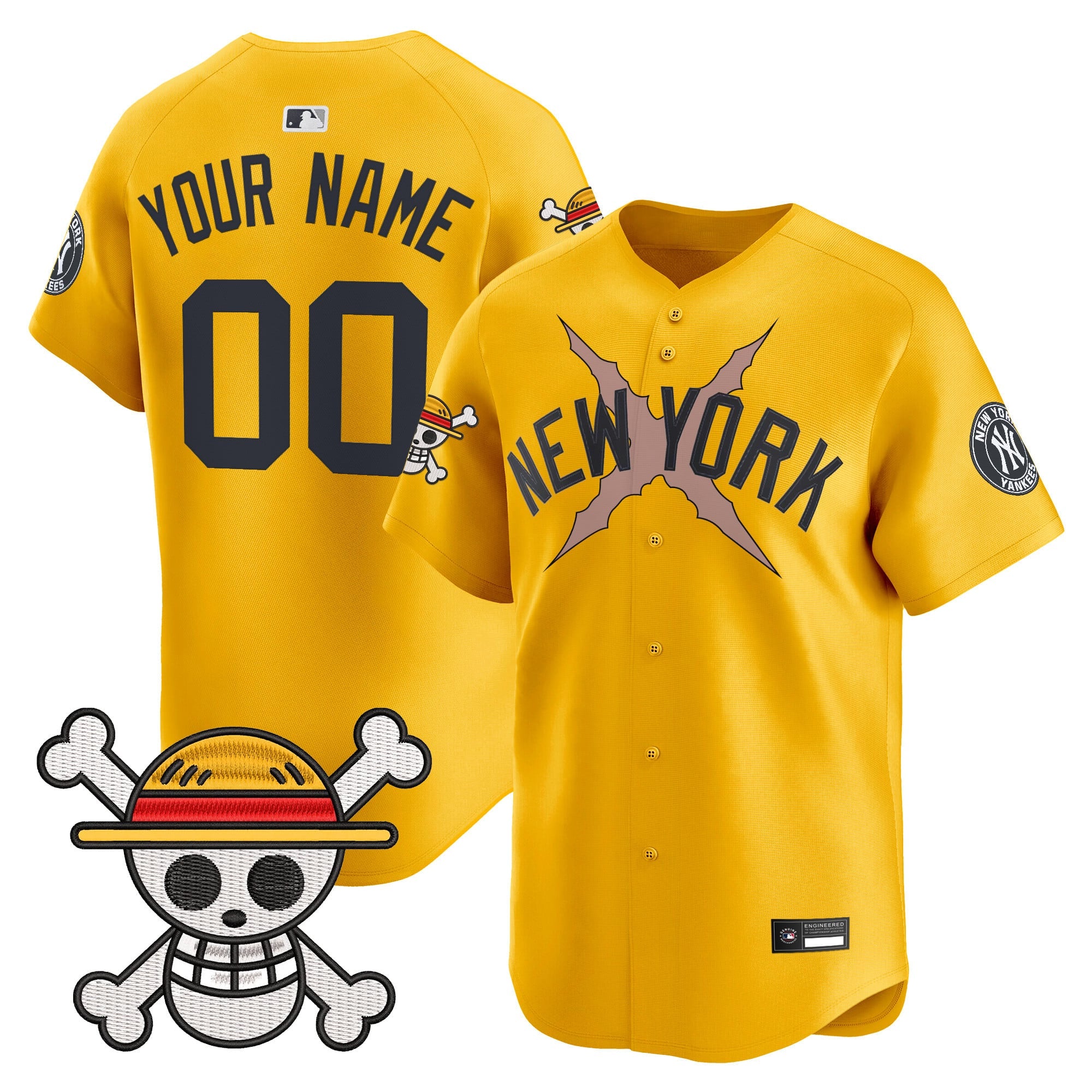 New York Yankees x One Piece Vapor Premier Limited Custom Jersey - Stitched