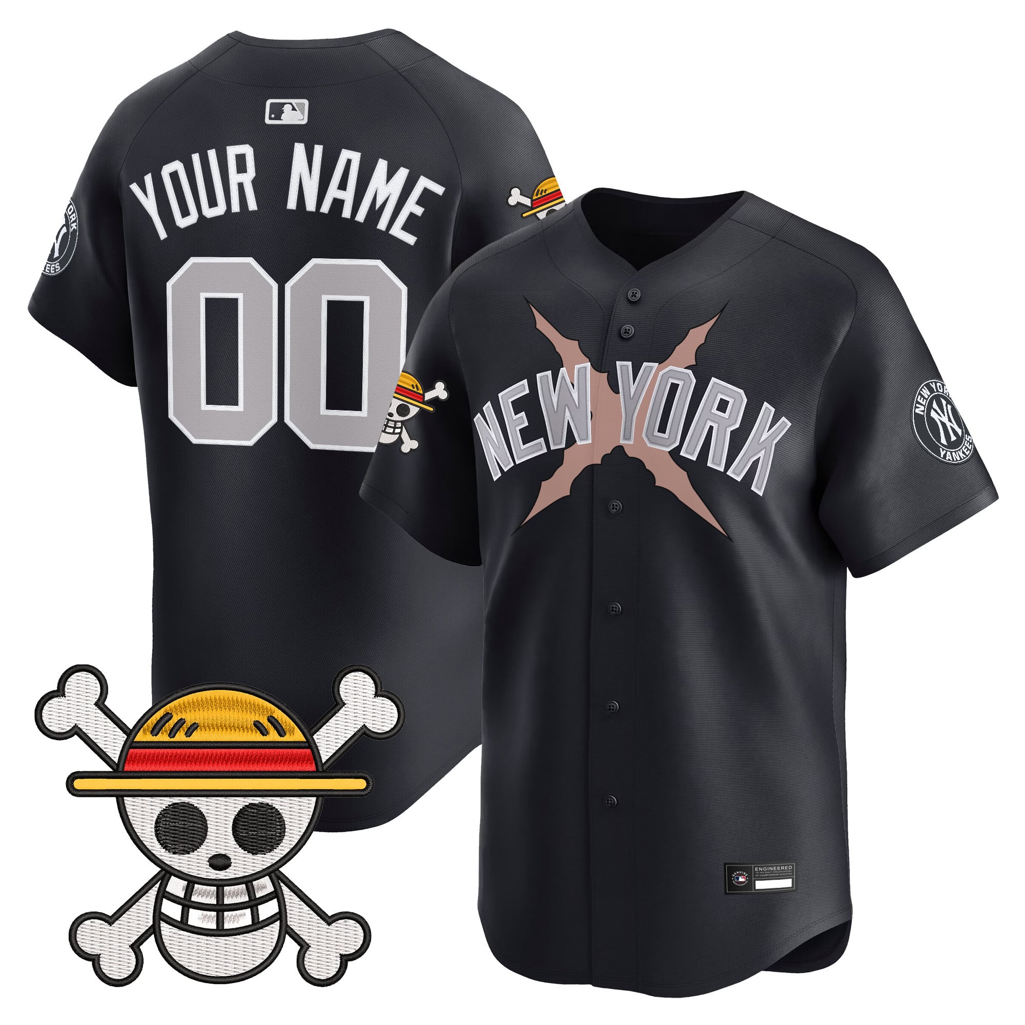 New York Yankees x One Piece Vapor Premier Limited Custom Jersey - Stitched