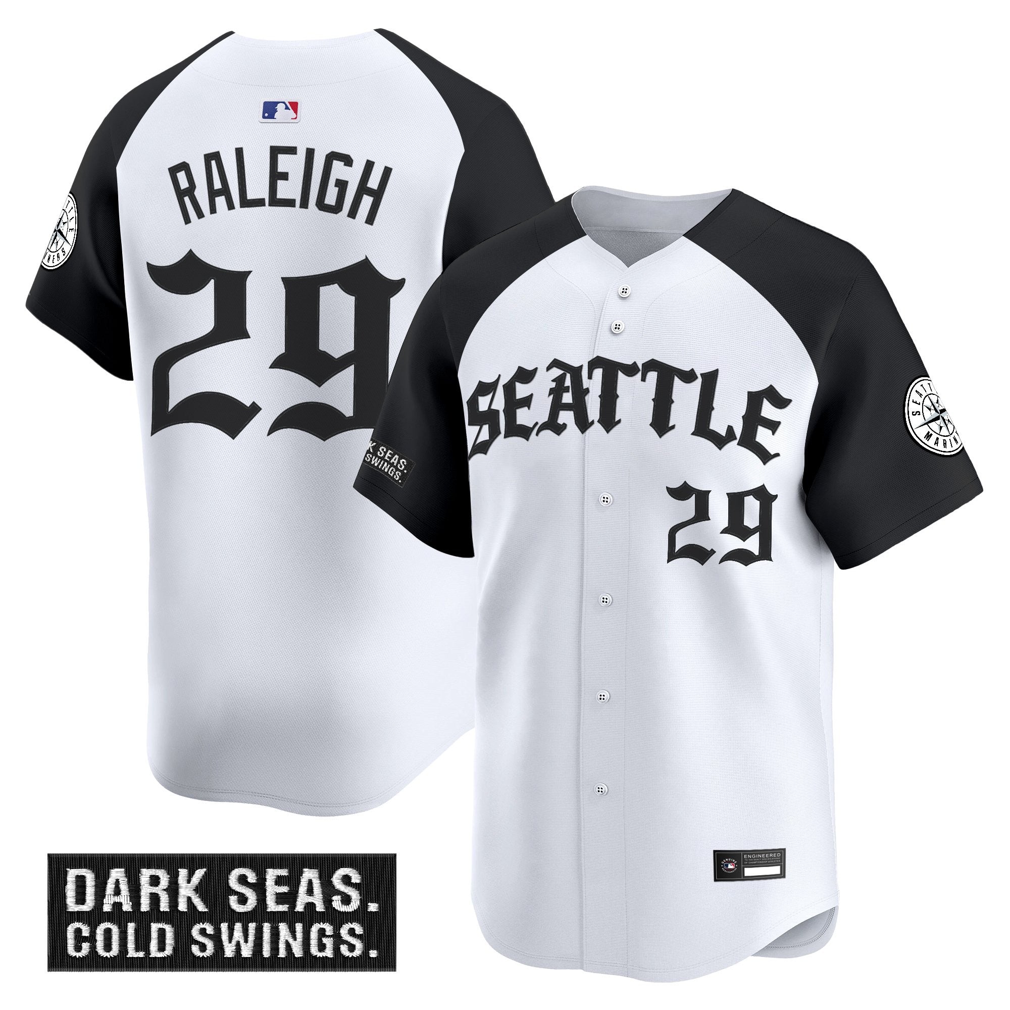 Men's Seattle Mariners 'Old English Edition' Vapor Premier Limited Jersey - All Stitched