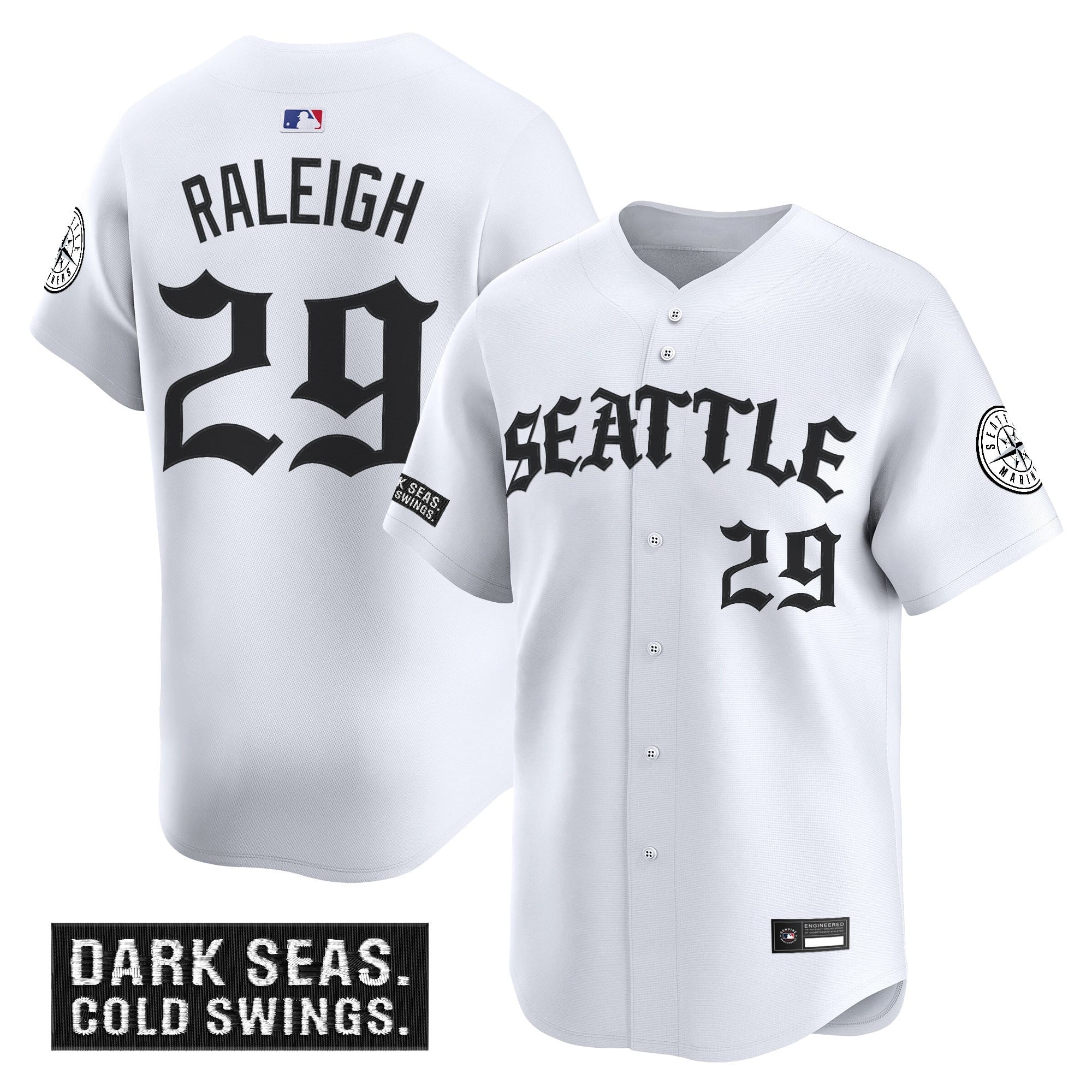 Men's Seattle Mariners 'Old English Edition' Vapor Premier Limited Jersey - All Stitched