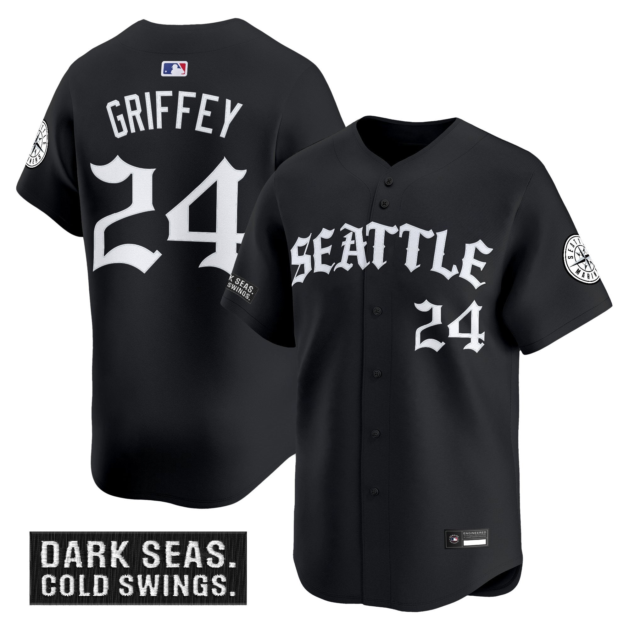 Men's Seattle Mariners 'Old English Edition' Vapor Premier Limited Jersey - All Stitched