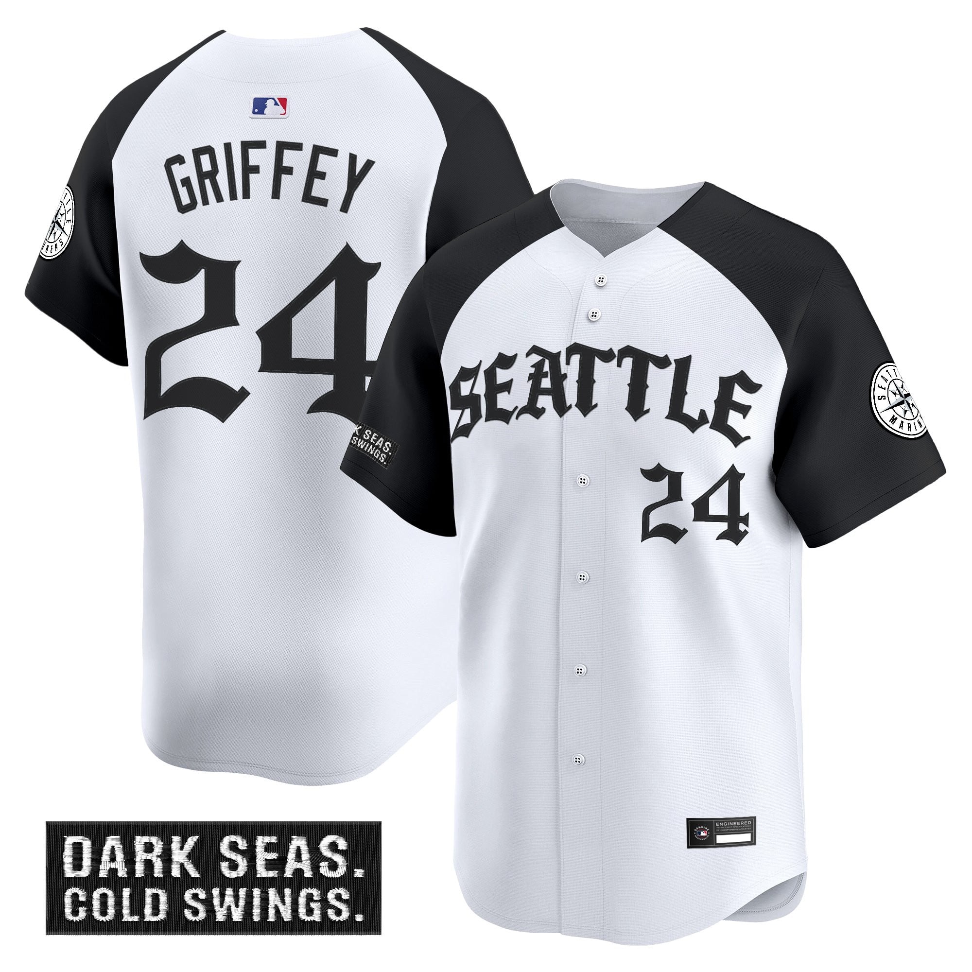 Men's Seattle Mariners 'Old English Edition' Vapor Premier Limited Jersey - All Stitched