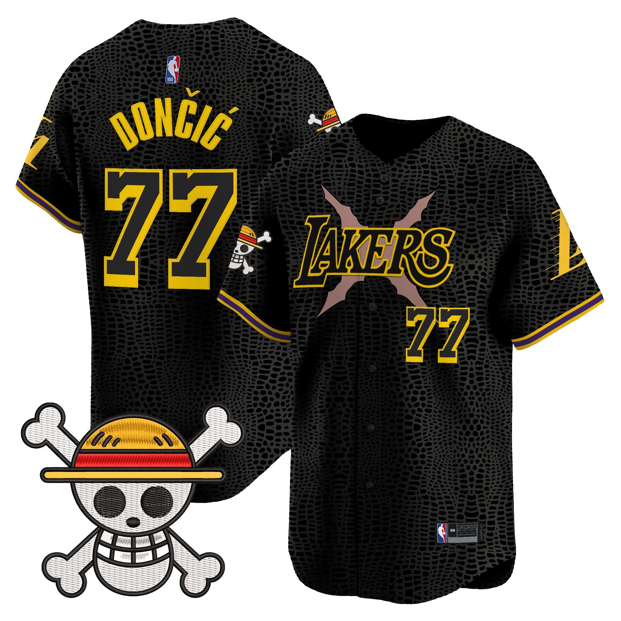 Men's Los Angeles Lakers x One Piece Vapor Baseball Jersey - Stitched