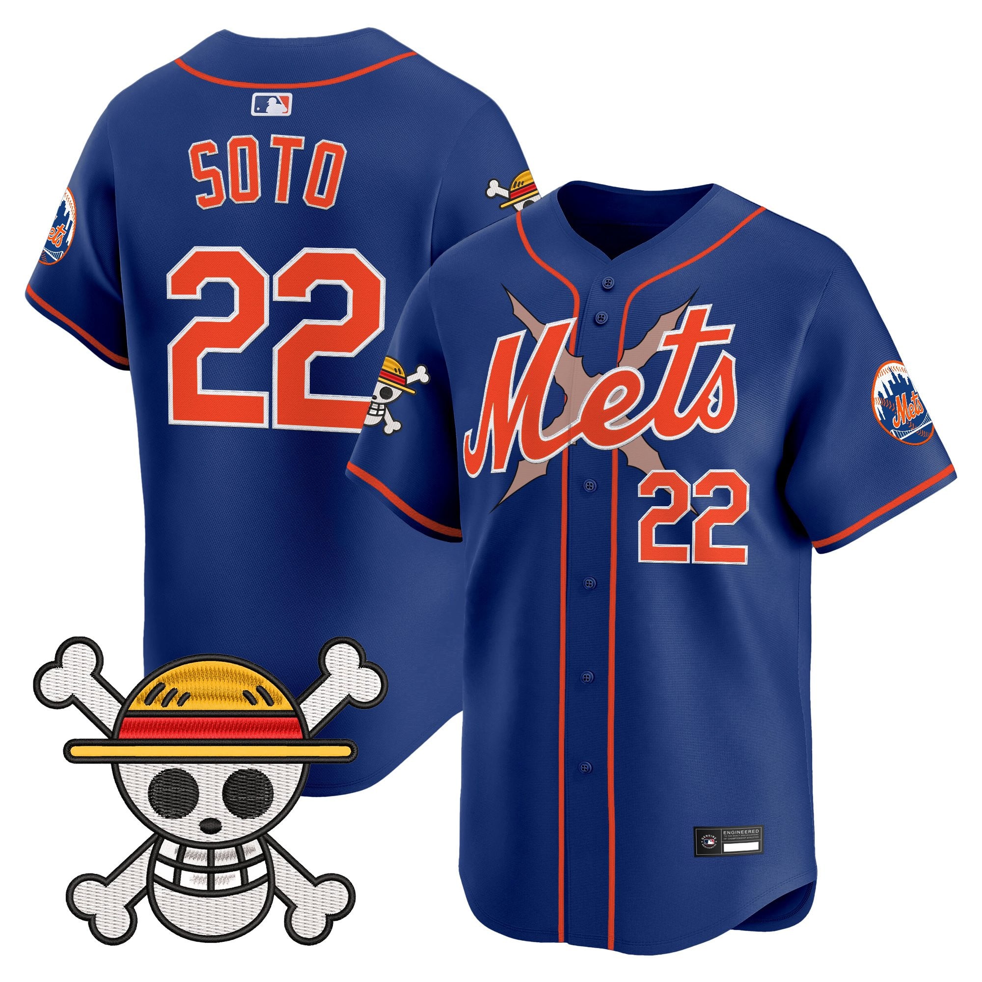Men's New York Mets x One Piece Vapor Premier Limited Jersey - Stitched