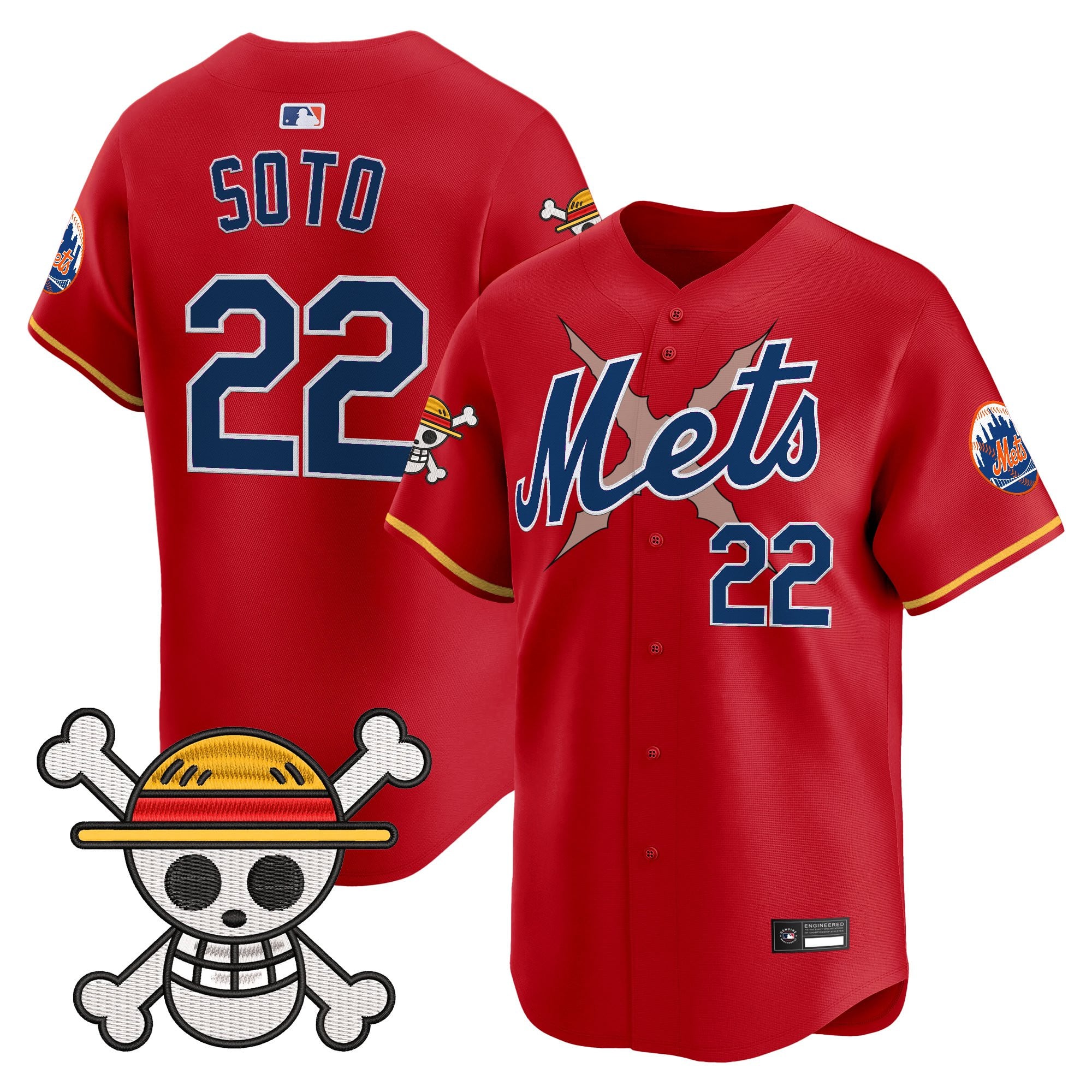 Men's New York Mets x One Piece Vapor Premier Limited Jersey - Stitched