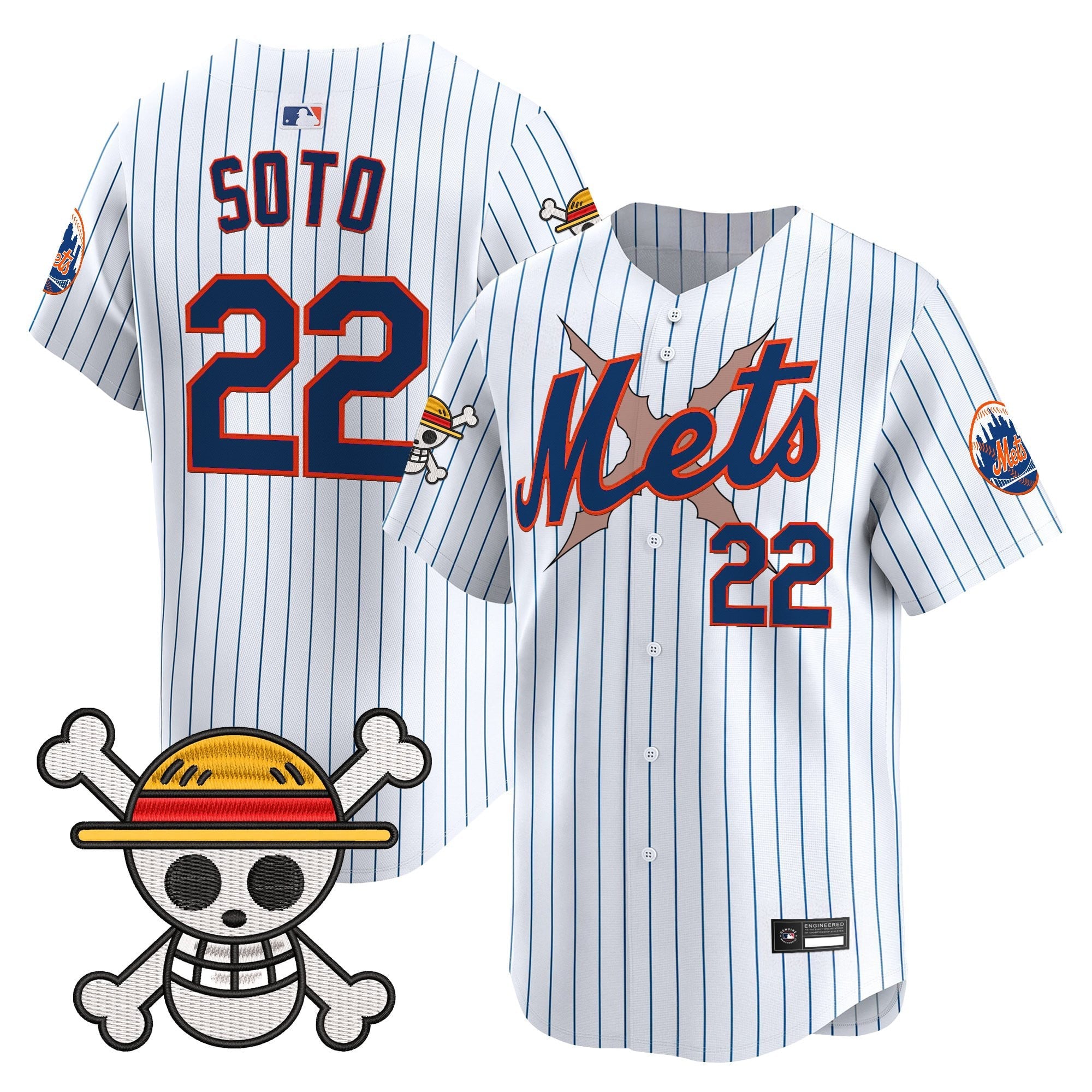 Men's New York Mets x One Piece Vapor Premier Limited Jersey - Stitched