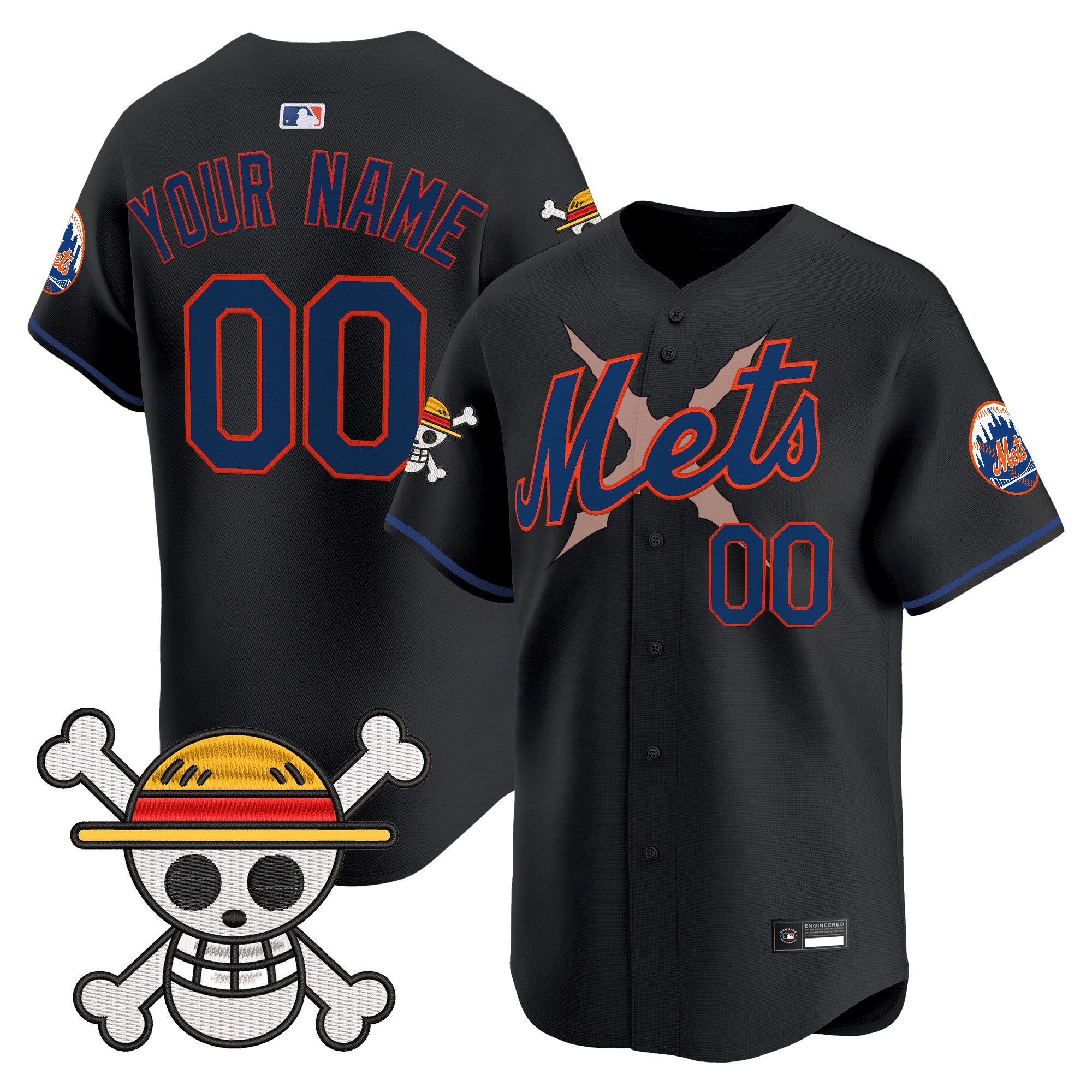 New York Mets x One Piece Vapor Premier Limited Custom Jersey - Stitched
