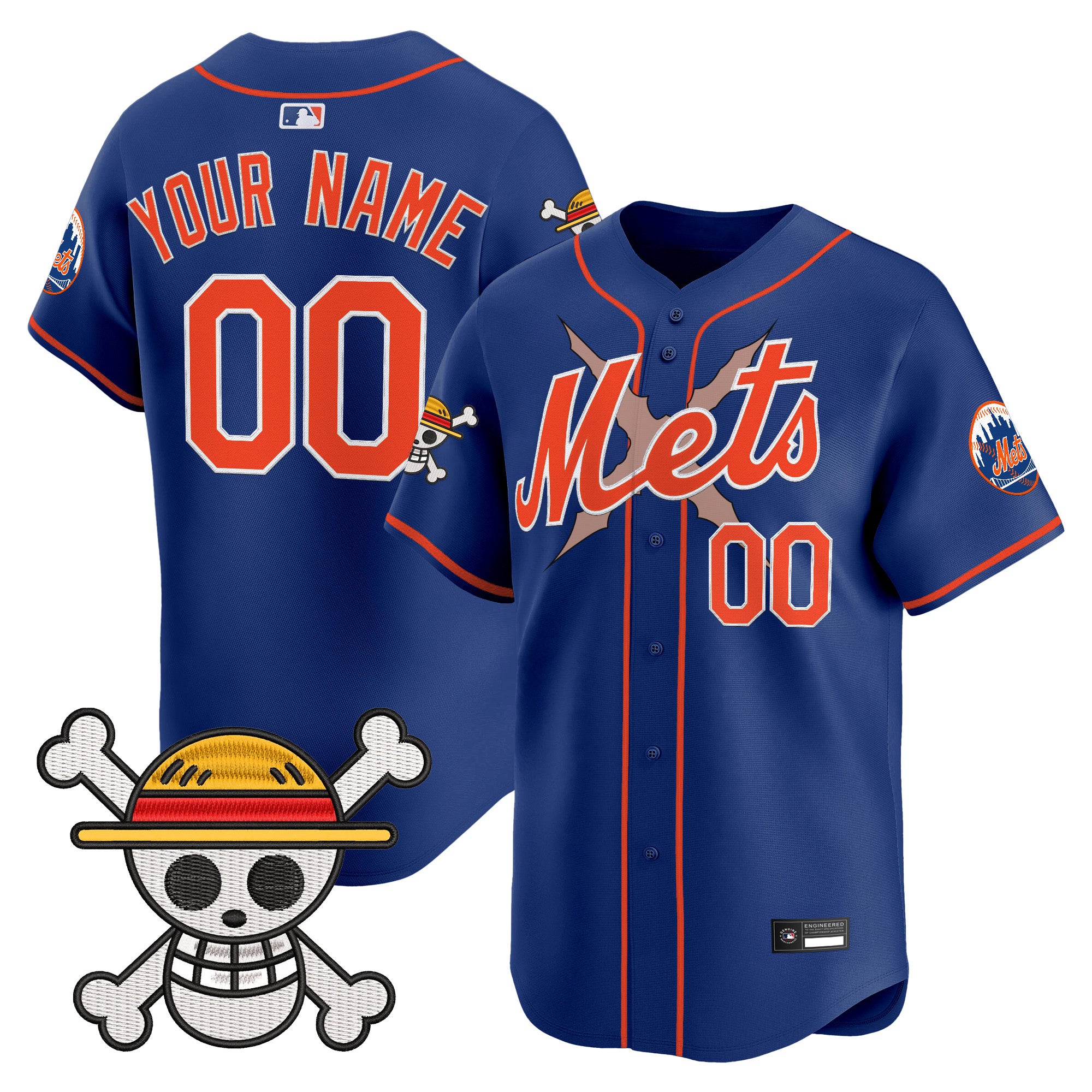 New York Mets x One Piece Vapor Premier Limited Custom Jersey - Stitched