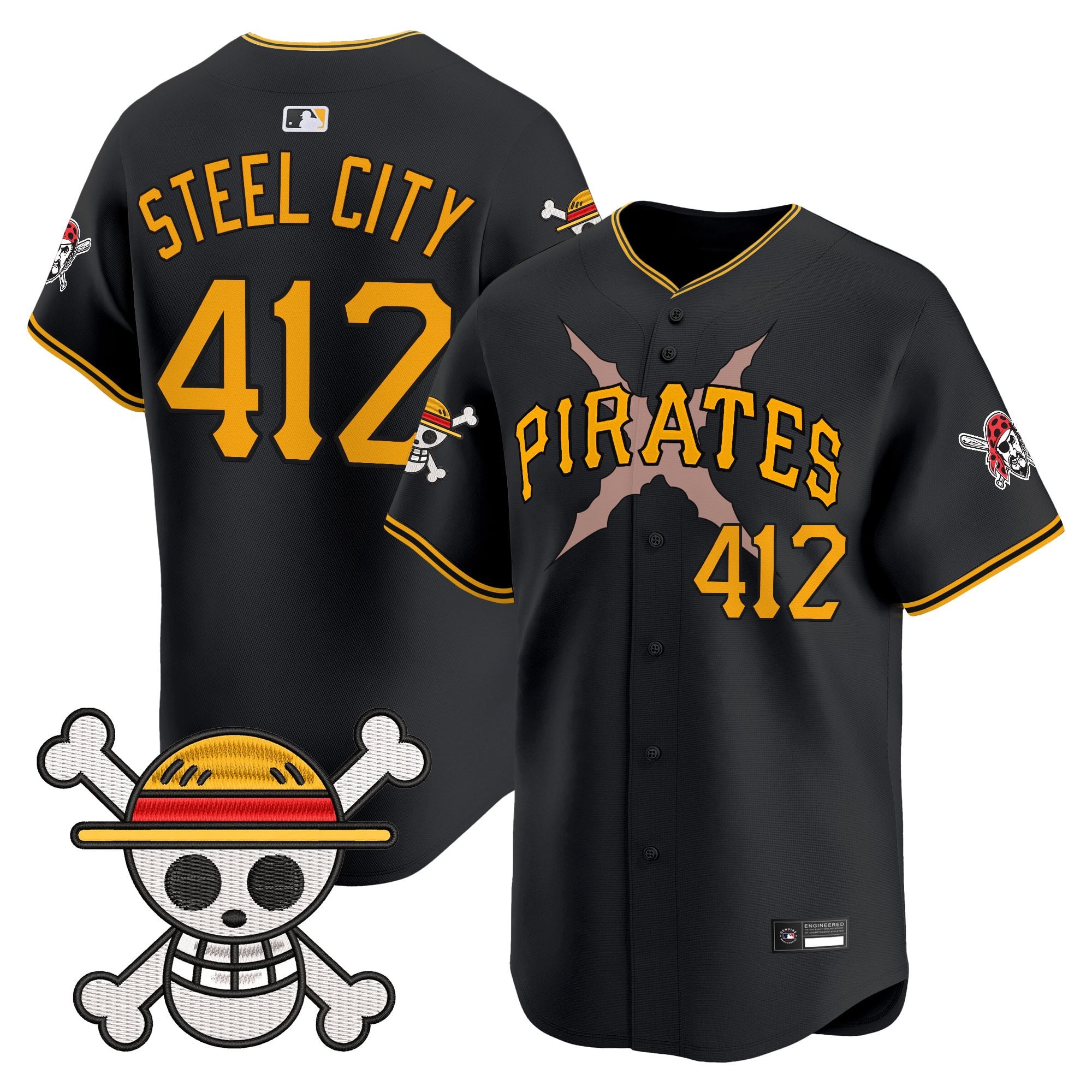 Men's Pittsburgh Pirates x One Piece Vapor Premier Limited Jersey - Stitched