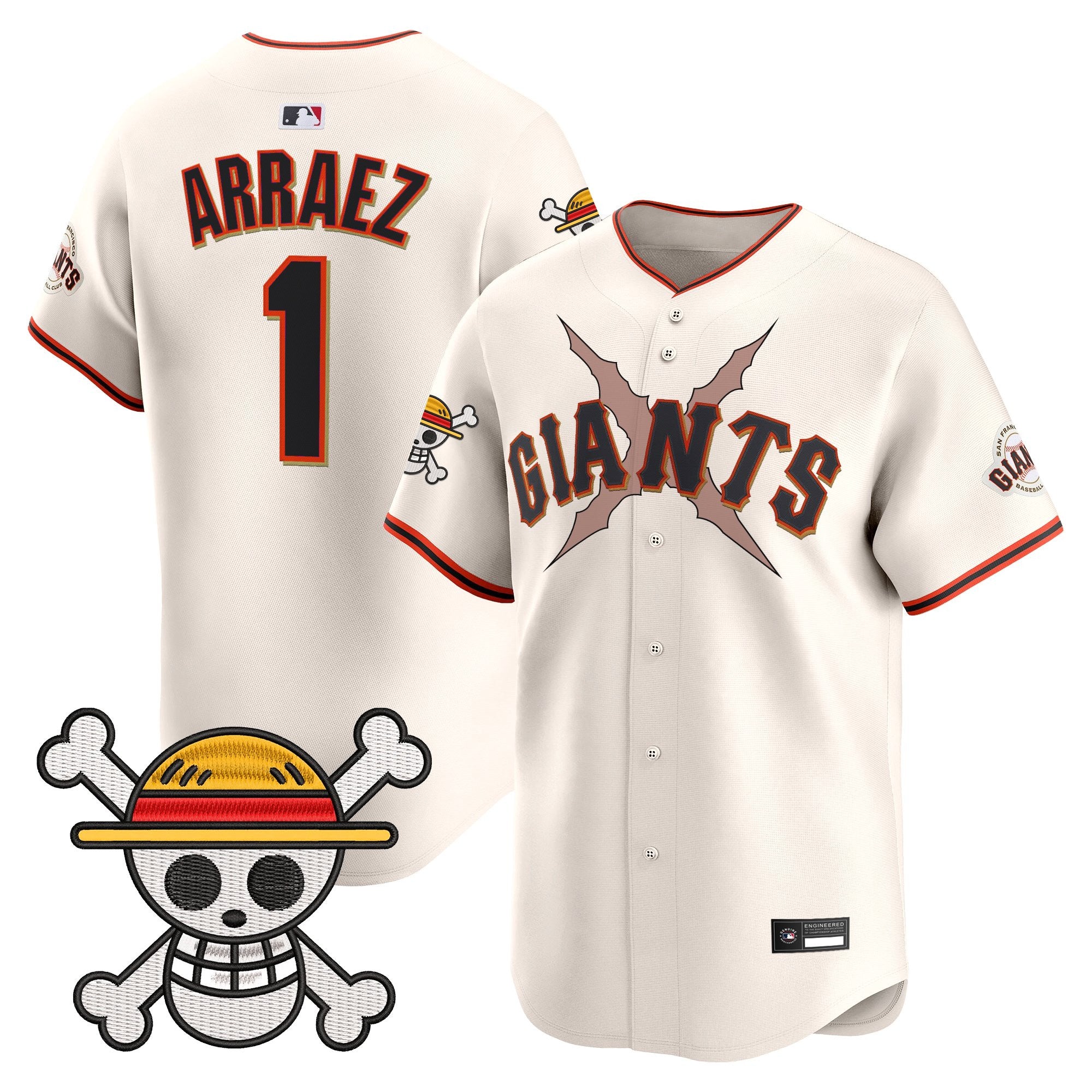 Men's San Francisco Giants x One Piece Vapor Premier Limited Jersey - Stitched