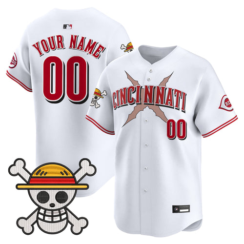 Cincinnati Reds x One Piece Vapor Premier Limited Custom Jersey - Stitched