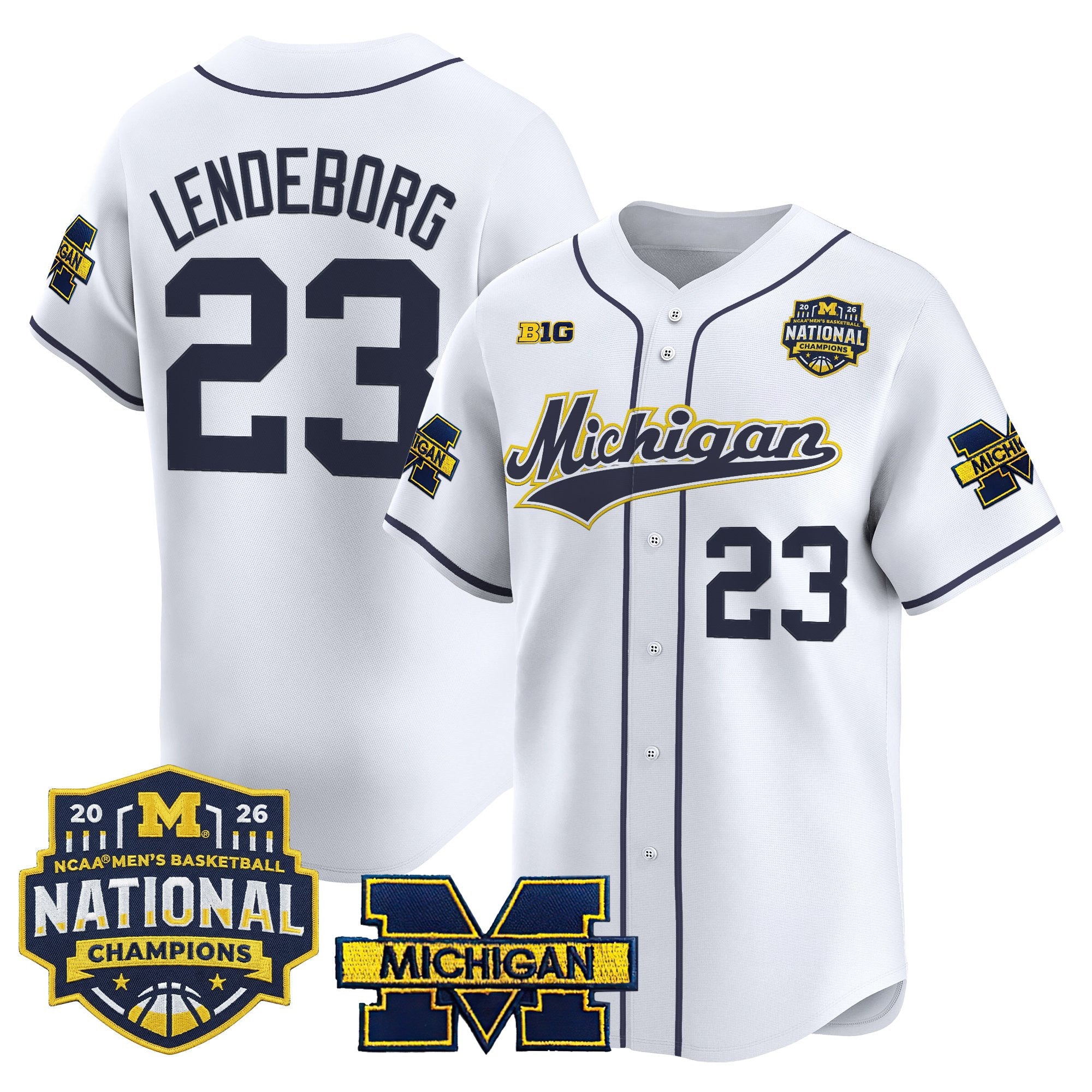Men's Michigan Wolverines 2026 National Champions Patch Vapor Baseball Jersey - All Stitched