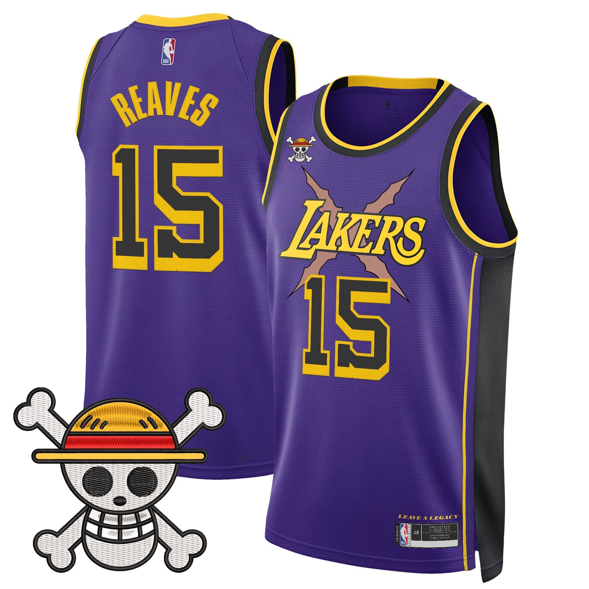Men's Los Angeles Lakers x One Piece Swingman Jersey - Stitched