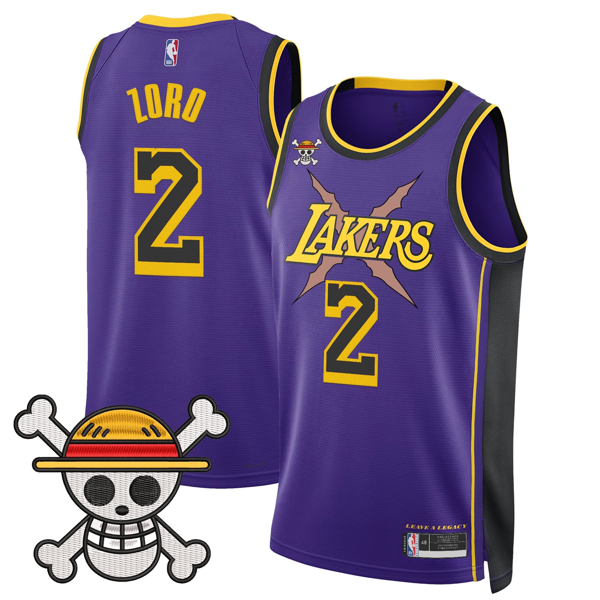 Men's Los Angeles Lakers x One Piece Swingman Jersey - Stitched