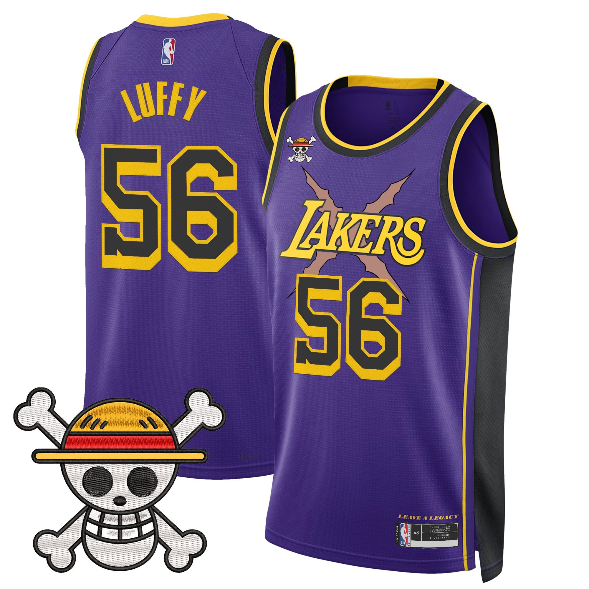 Men's Los Angeles Lakers x One Piece Swingman Jersey - Stitched