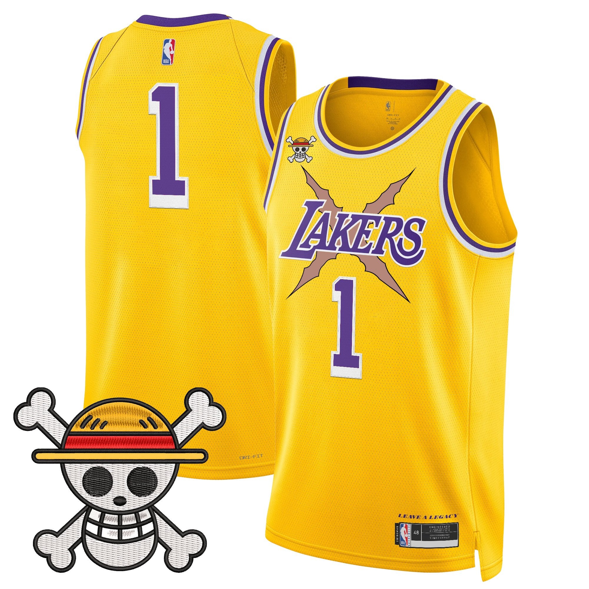 Men's Los Angeles Lakers x One Piece Swingman Jersey - Stitched