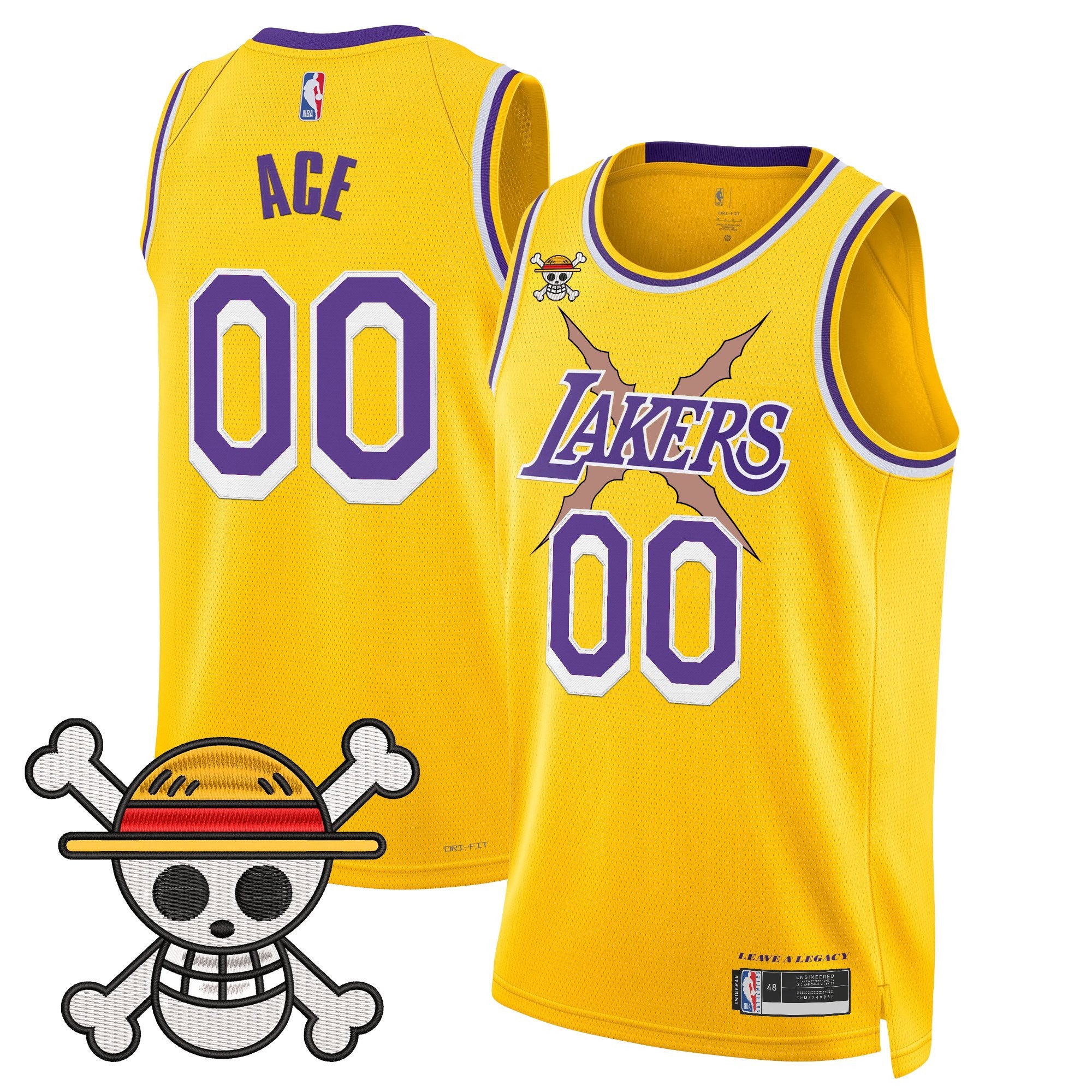 Men's Los Angeles Lakers x One Piece Swingman Jersey - Stitched