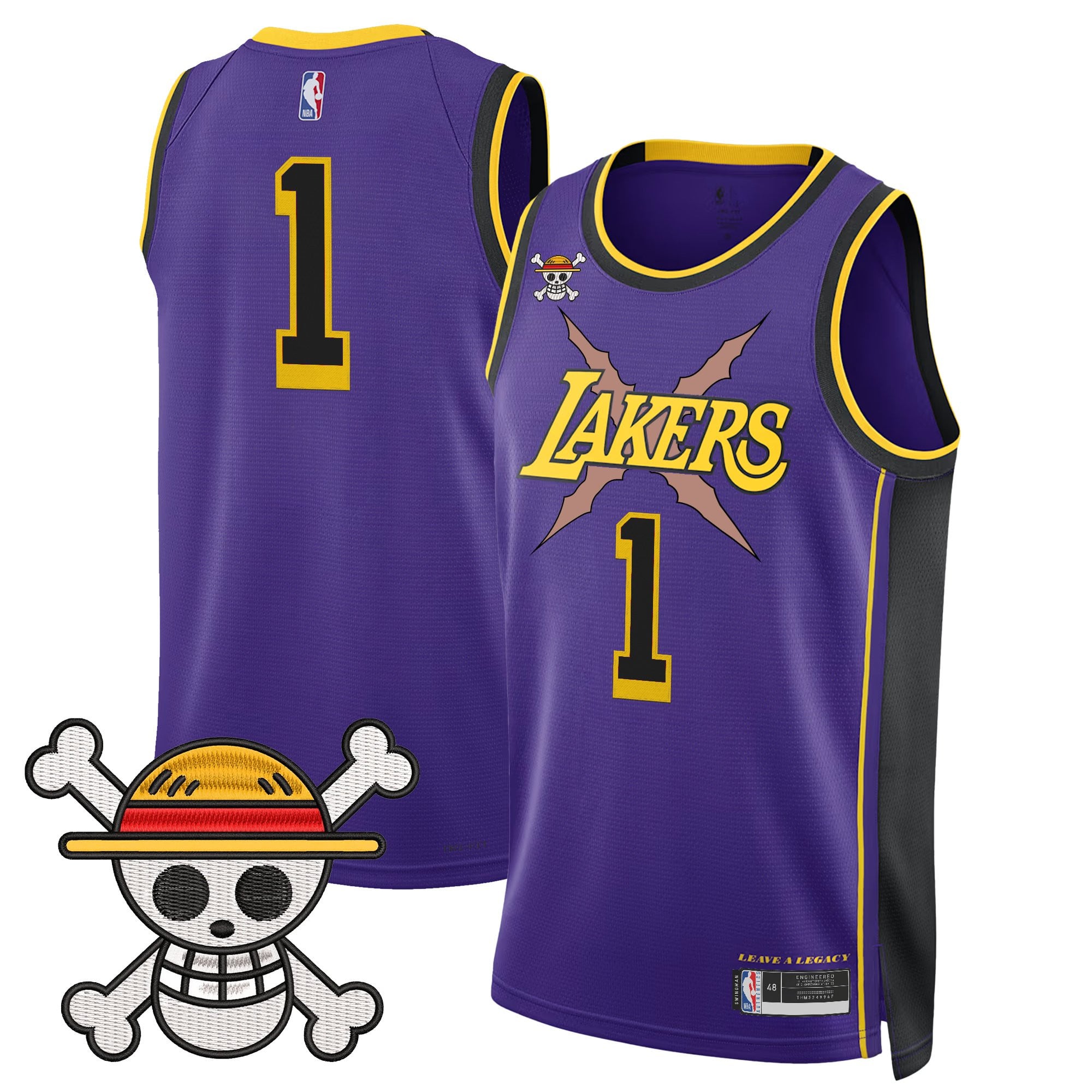 Men's Los Angeles Lakers x One Piece Swingman Jersey - Stitched