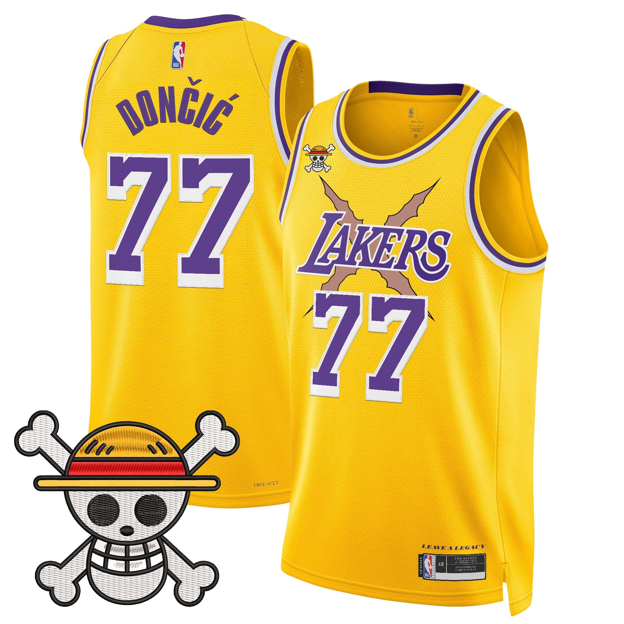 Men's Los Angeles Lakers x One Piece Swingman Jersey - Stitched