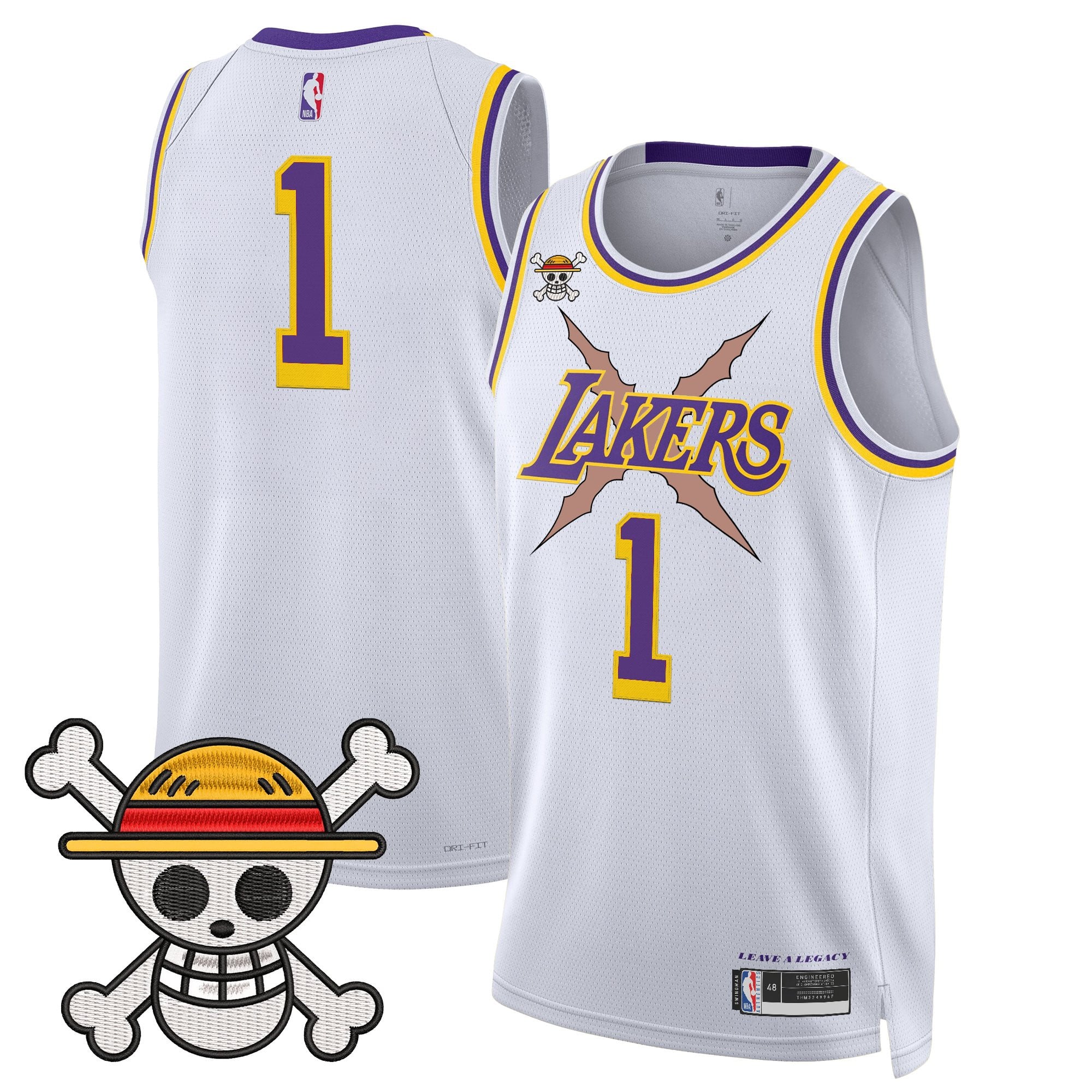 Men's Los Angeles Lakers x One Piece Swingman Jersey - Stitched