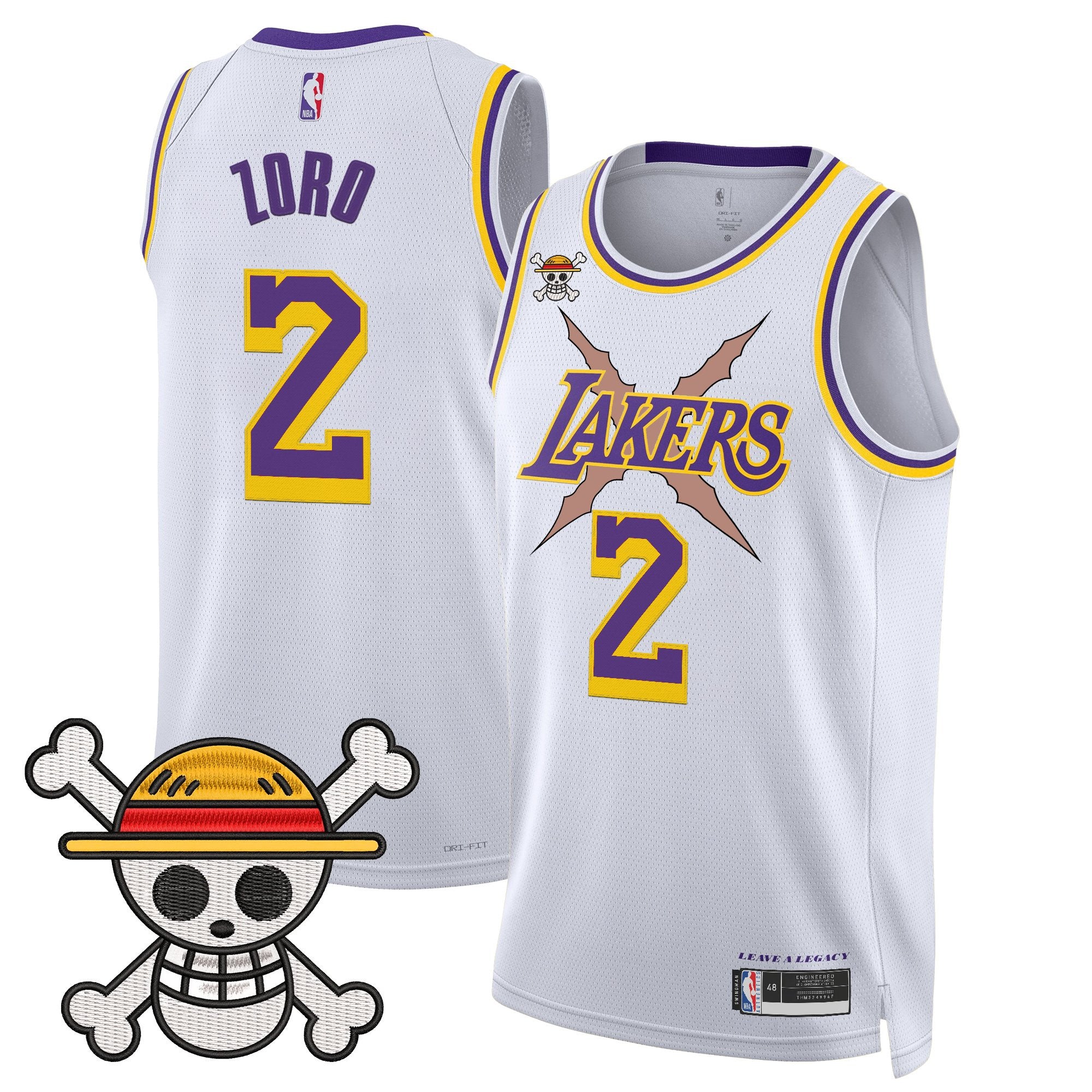 Men's Los Angeles Lakers x One Piece Swingman Jersey - Stitched
