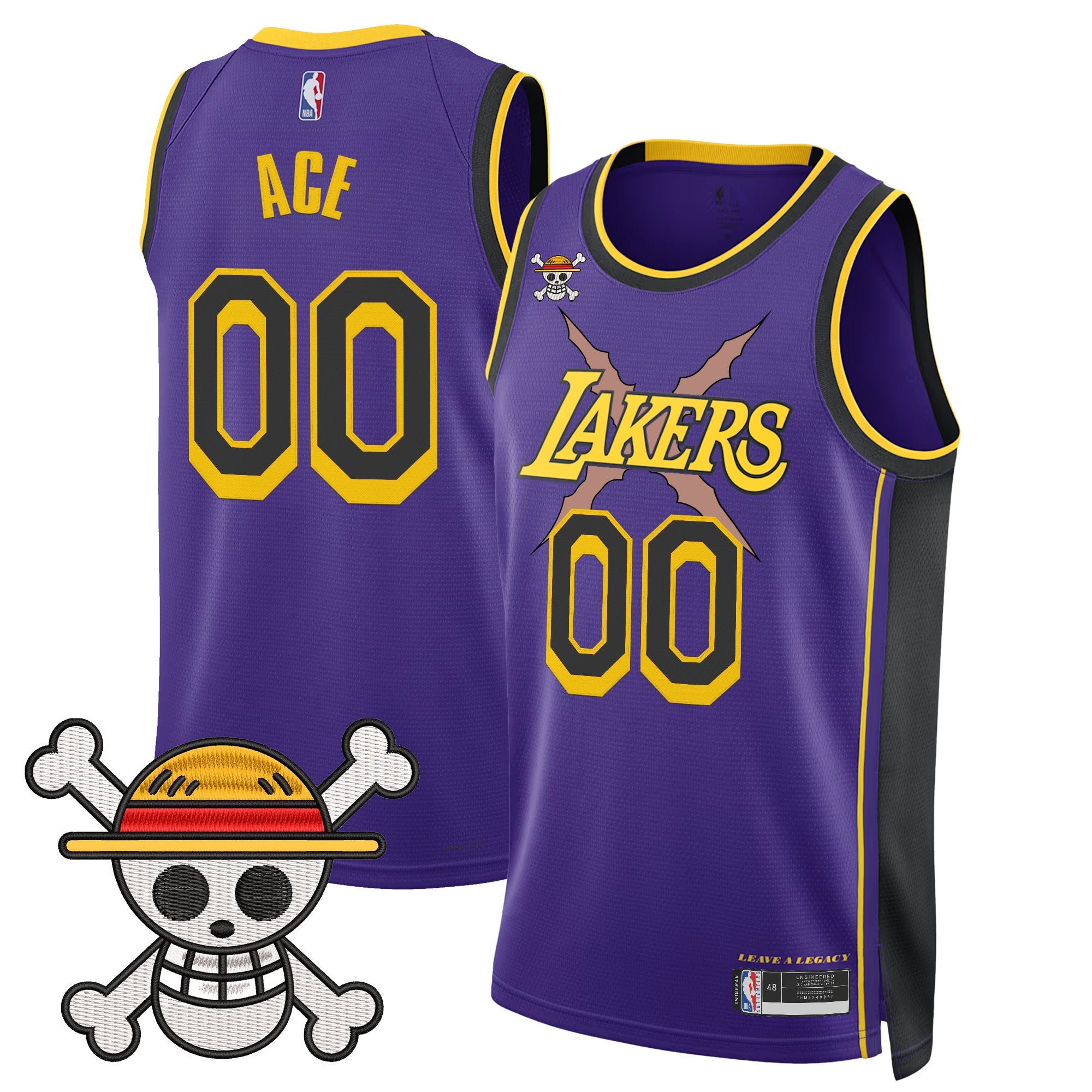 Men's Los Angeles Lakers x One Piece Swingman Jersey - Stitched