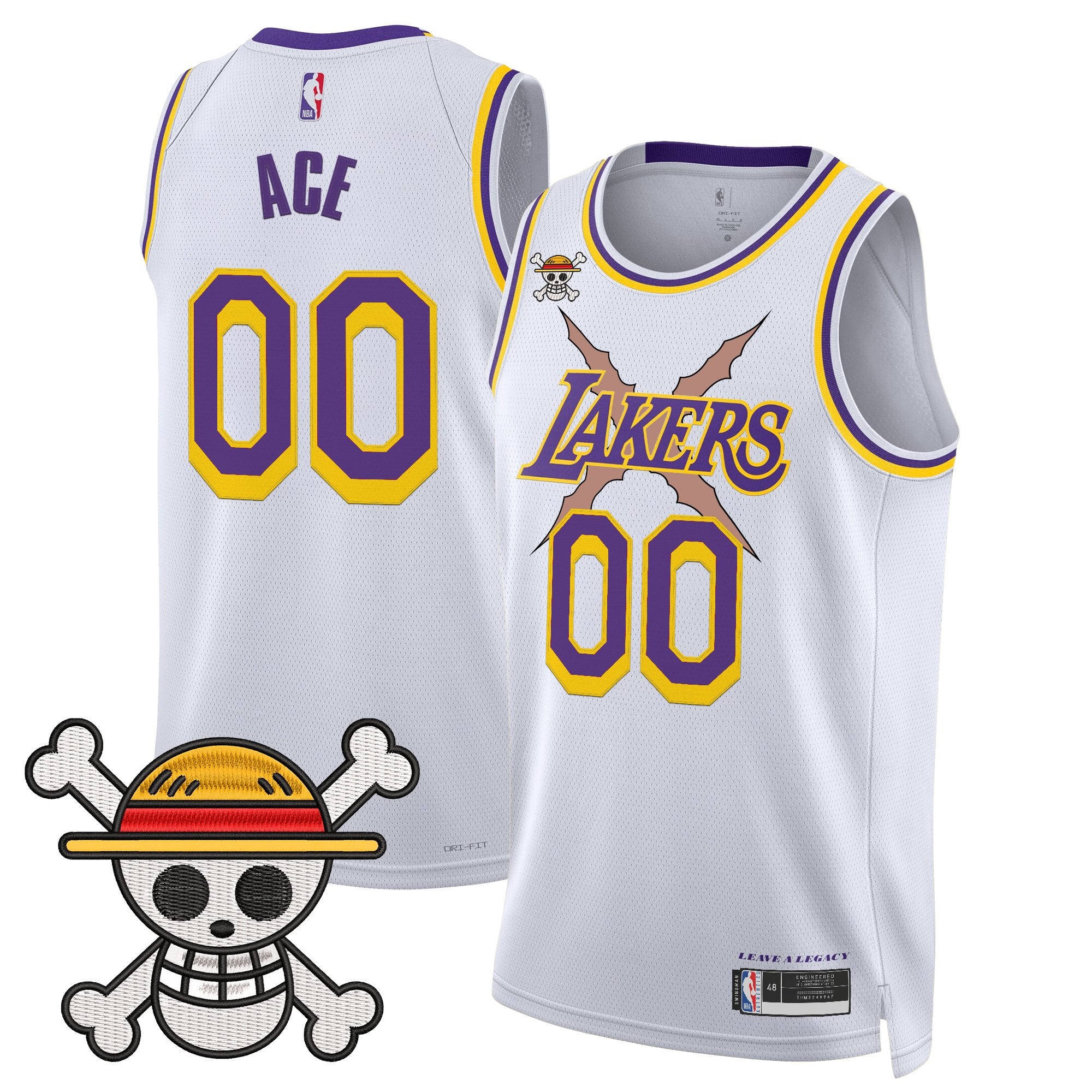 Men's Los Angeles Lakers x One Piece Swingman Jersey - Stitched