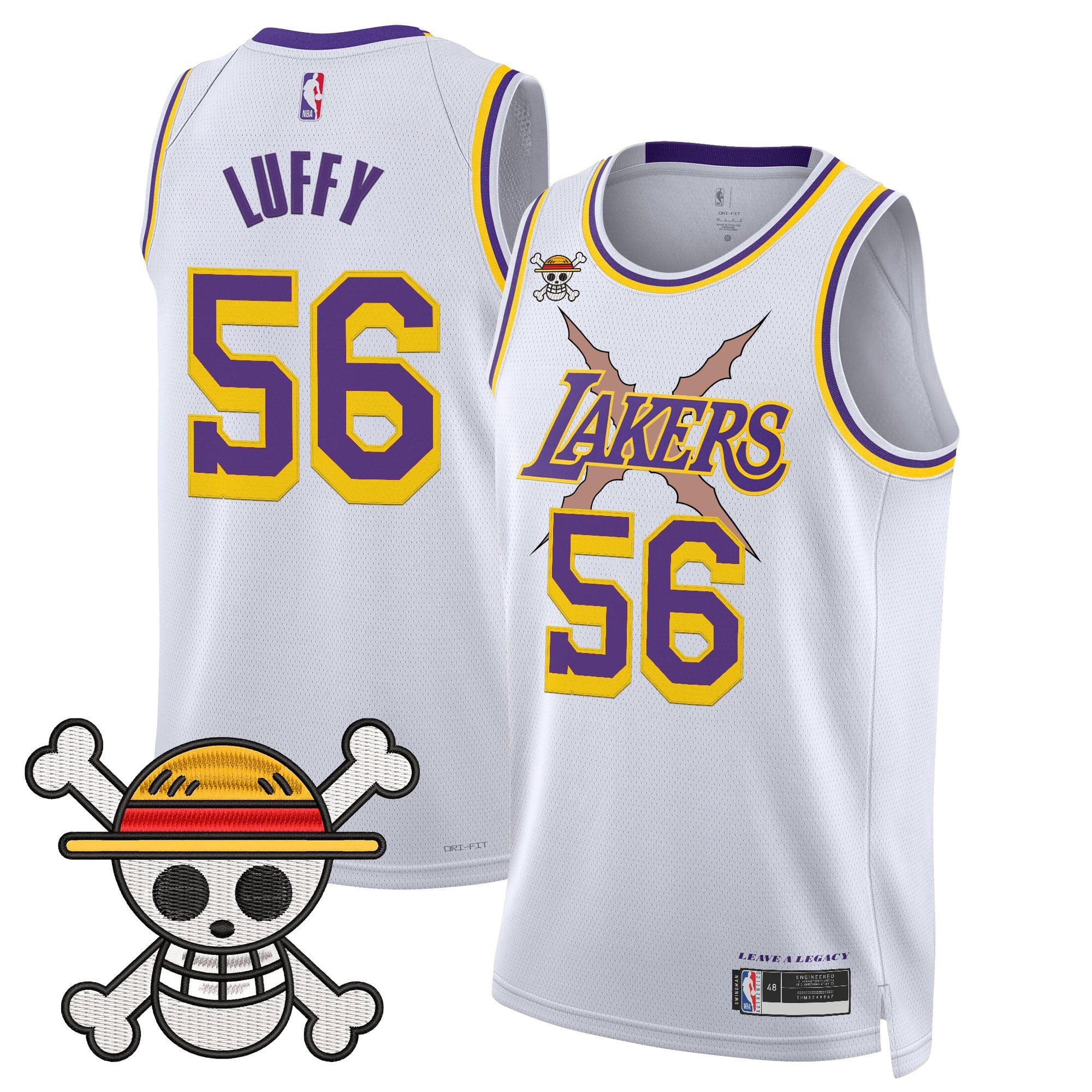 Men's Los Angeles Lakers x One Piece Swingman Jersey - Stitched
